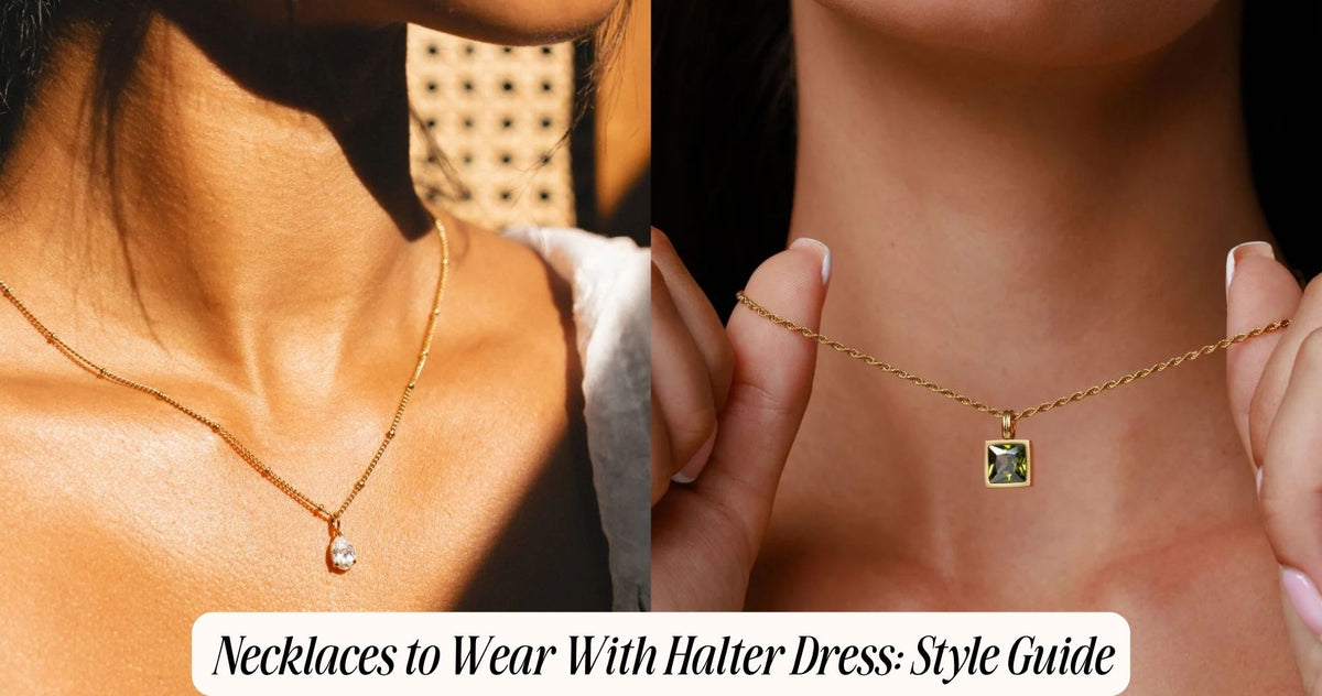 necklaces to wear with halter dress