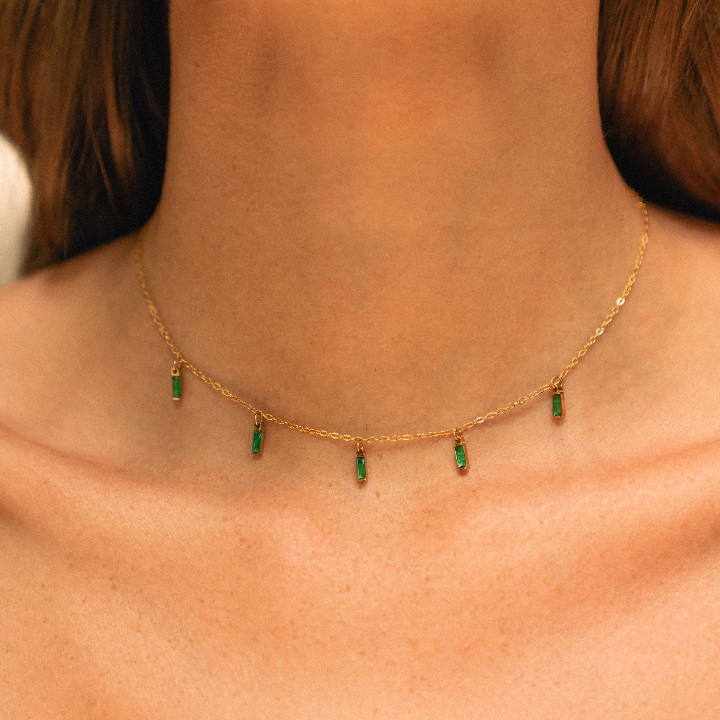 Dainty Green Choker