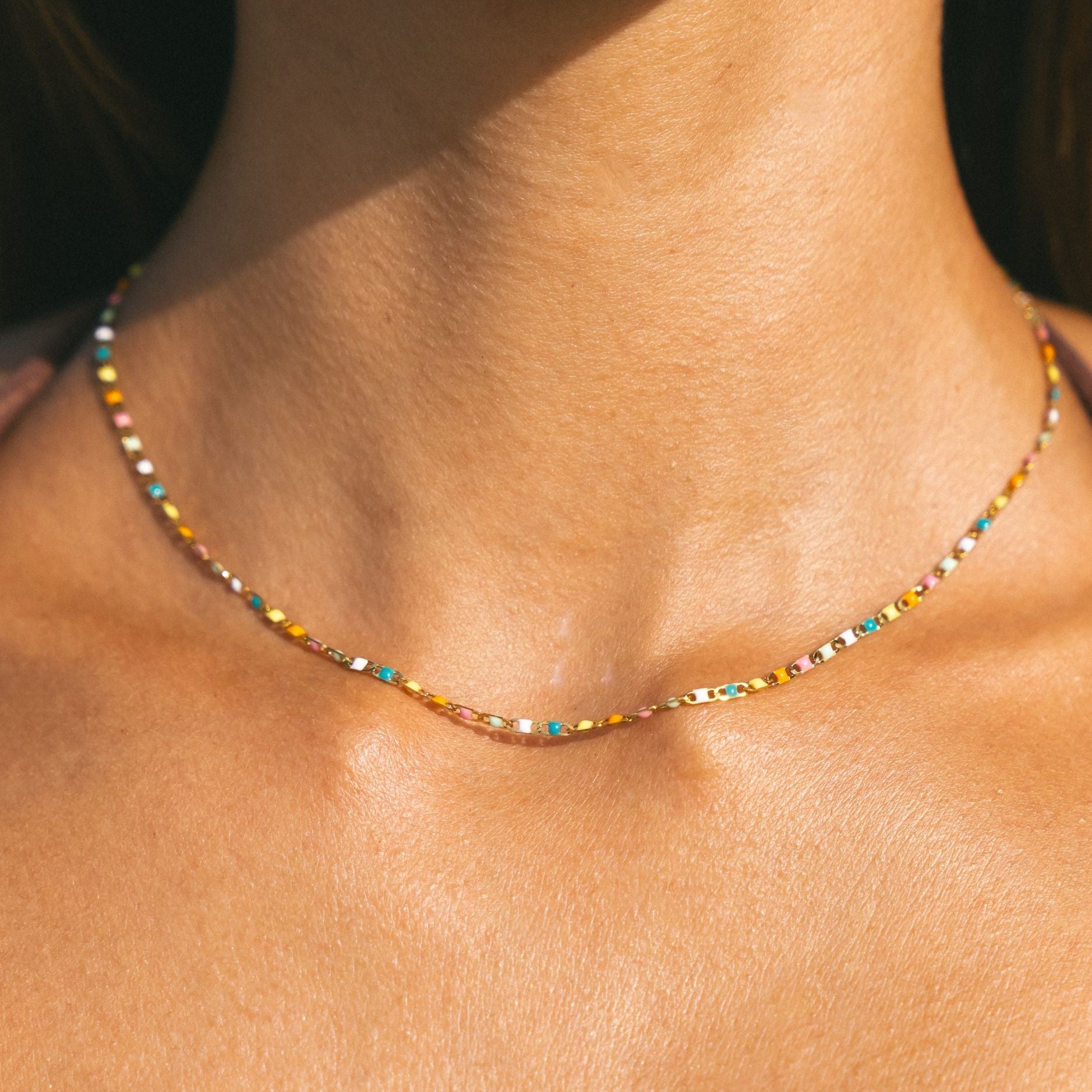 Gold Enamel Choker
