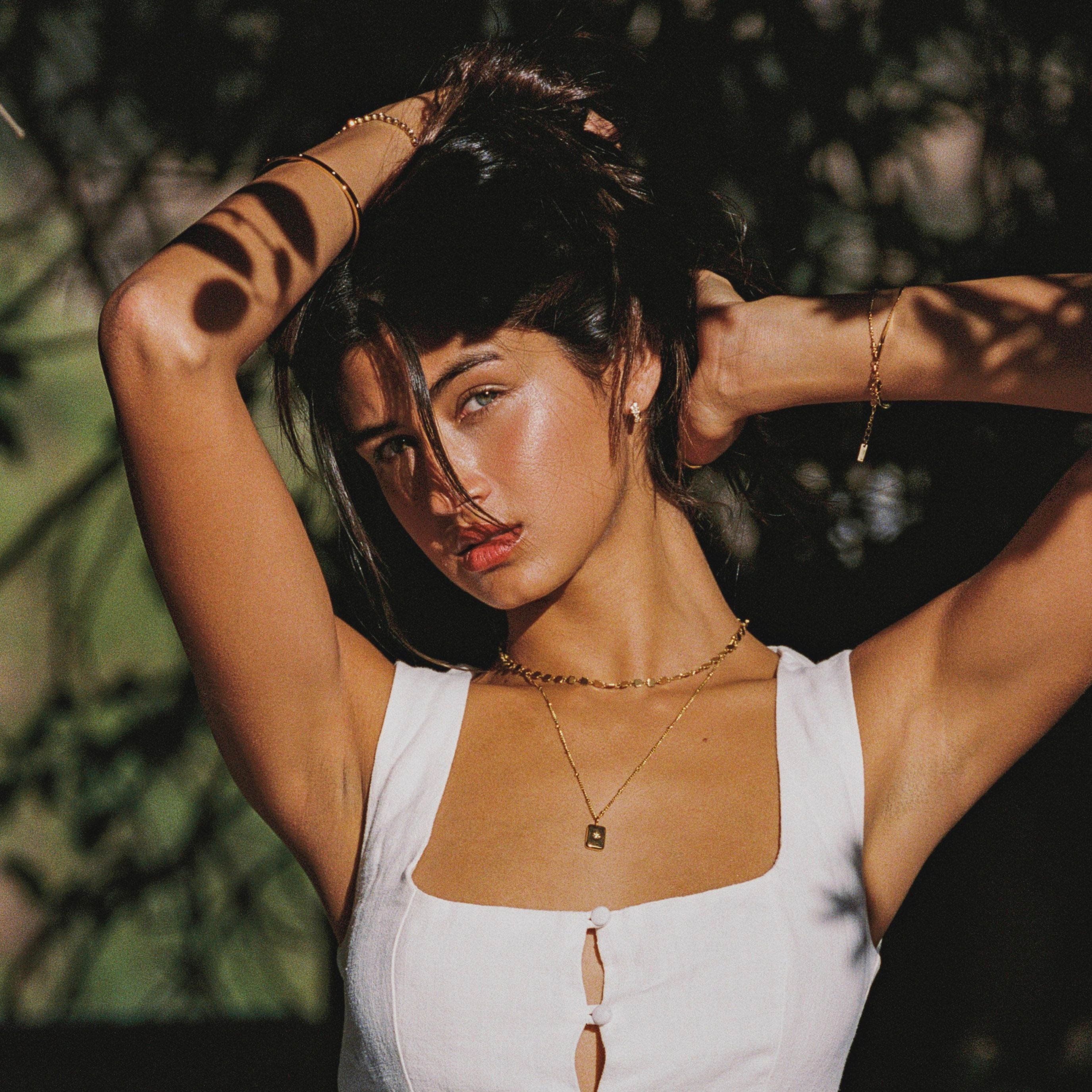 Gold Square Star Necklace