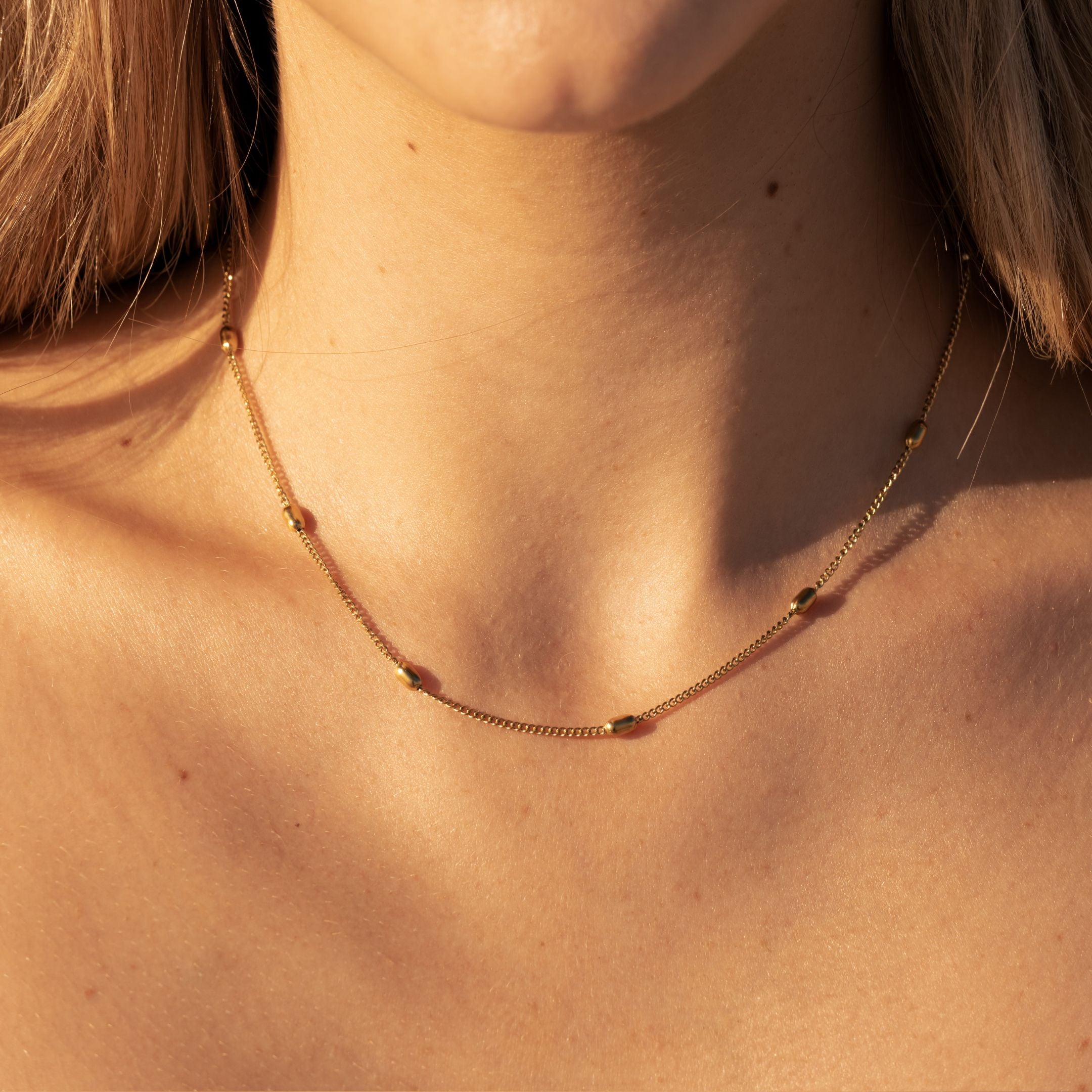 Gold Beaded Choker