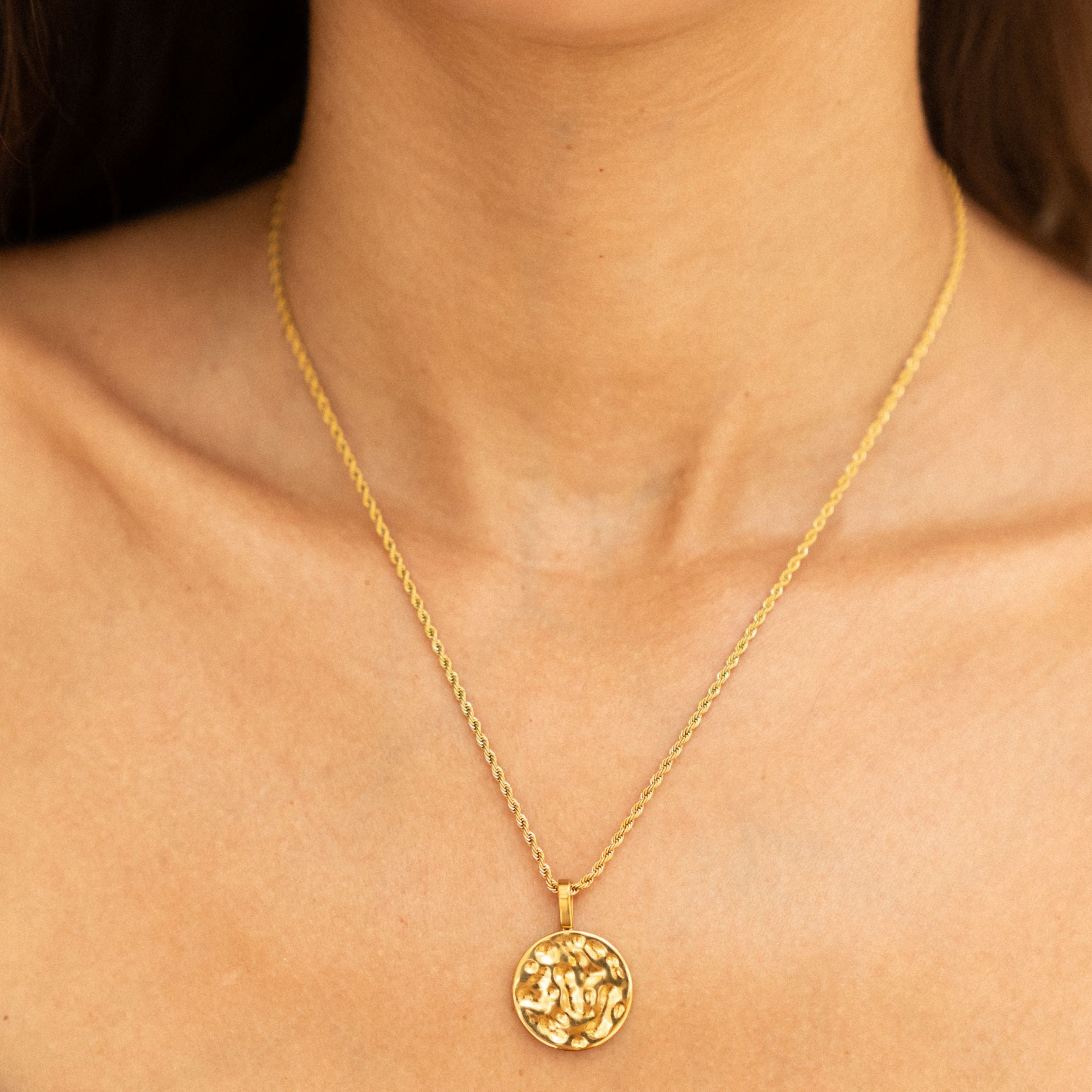 Hammered Coin Pendant