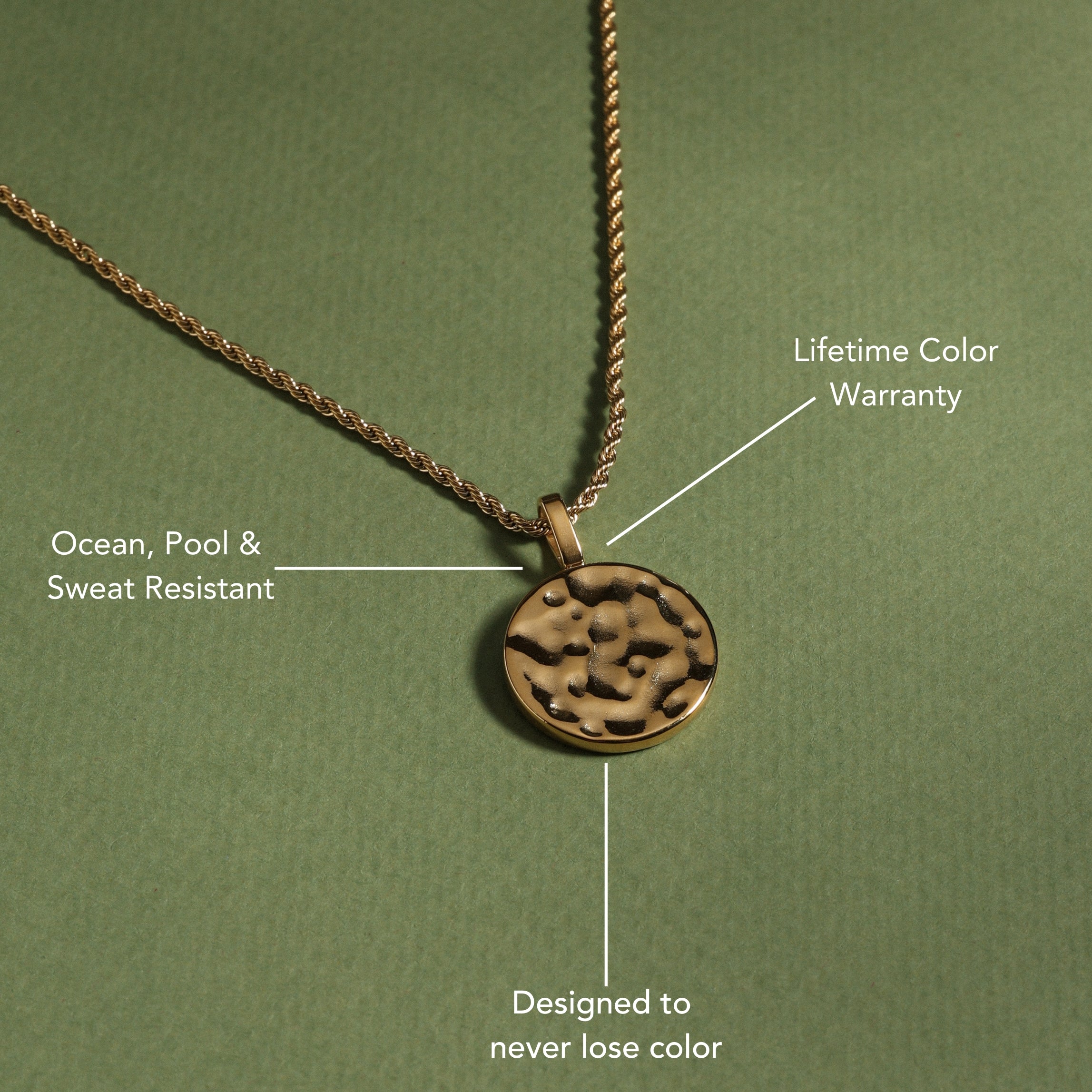 Textured Coin Necklace