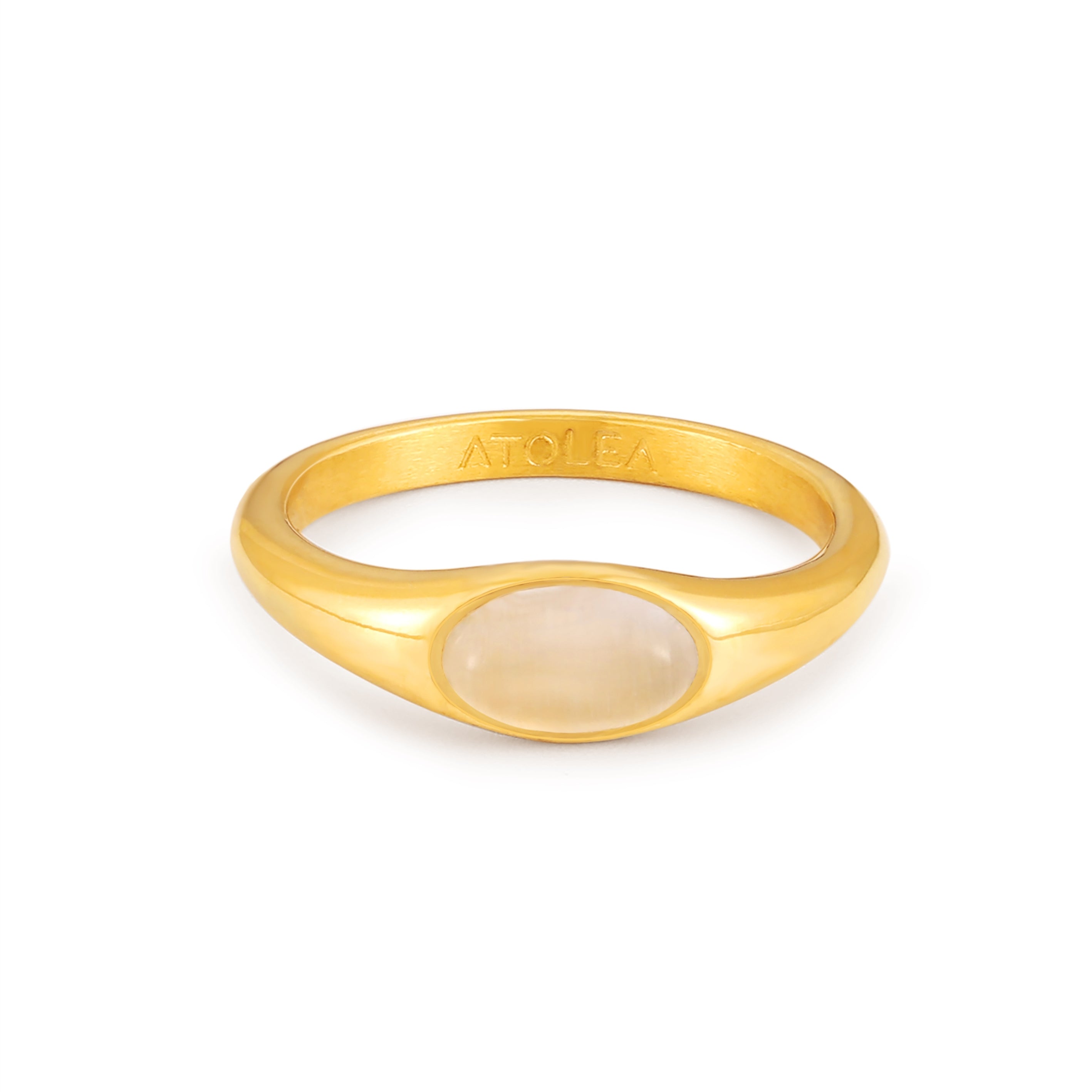 White Moonstone Ring