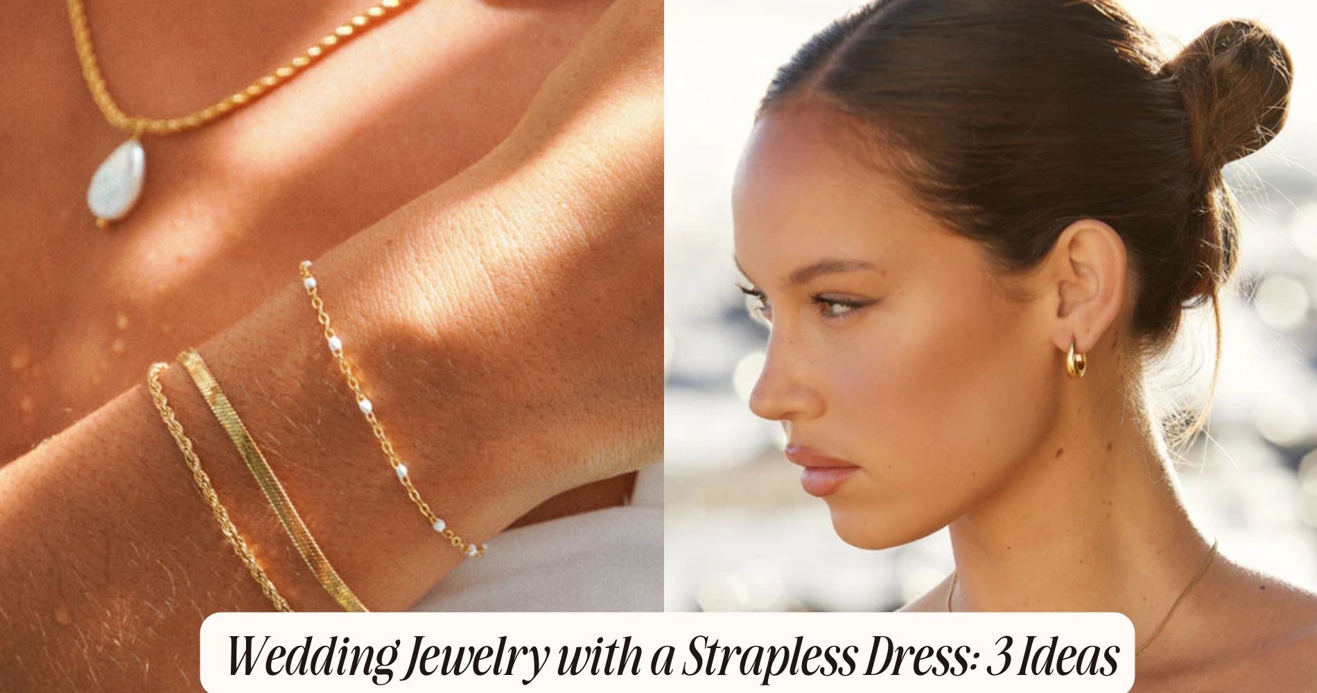 wedding jewelry with strapless dress