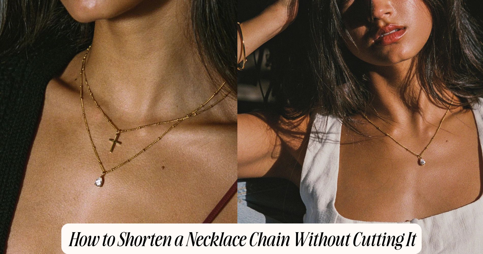 how to shorten a necklace chain without cutting