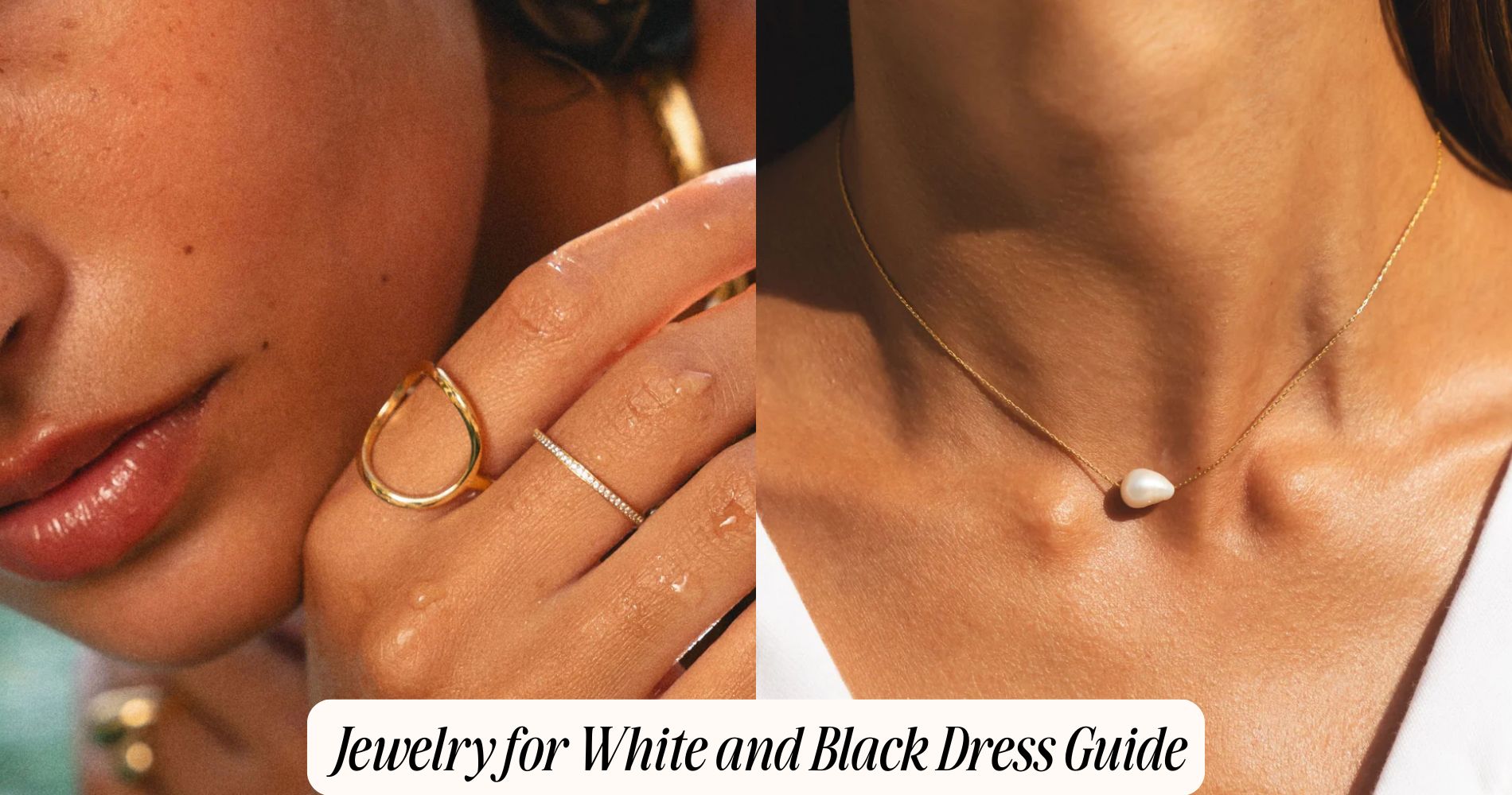 jewelry for white and black dress