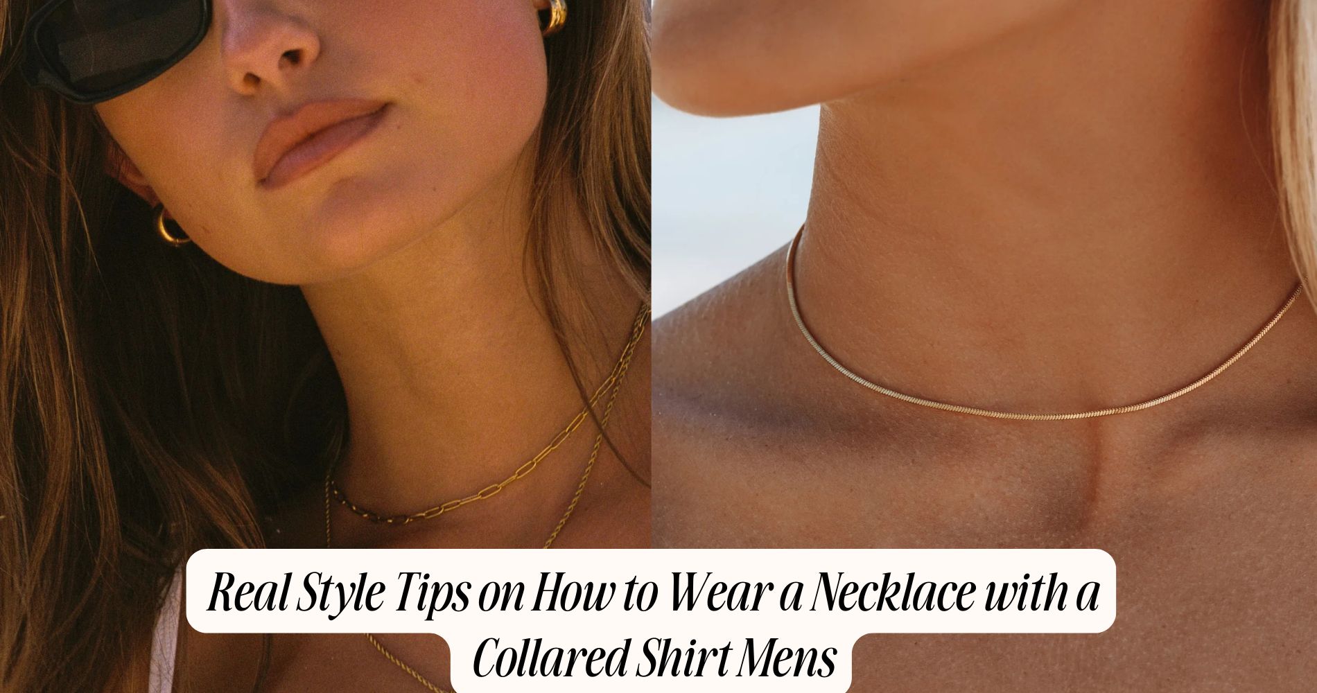 how to wear a necklace with a collared shirt mens
