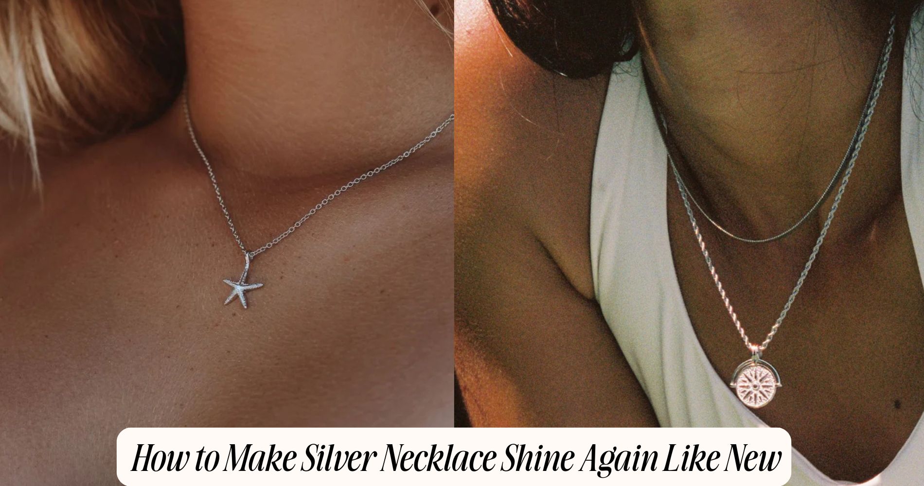how to make silver necklace shine again​