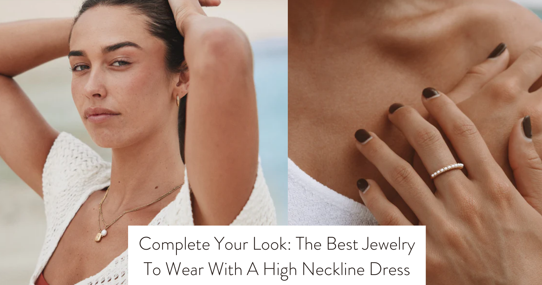 jewelry to wear with high neckline dress