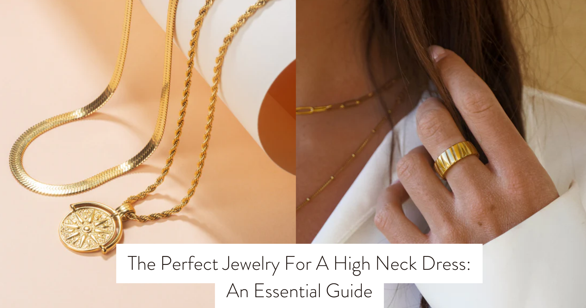 jewelry for high neck dress