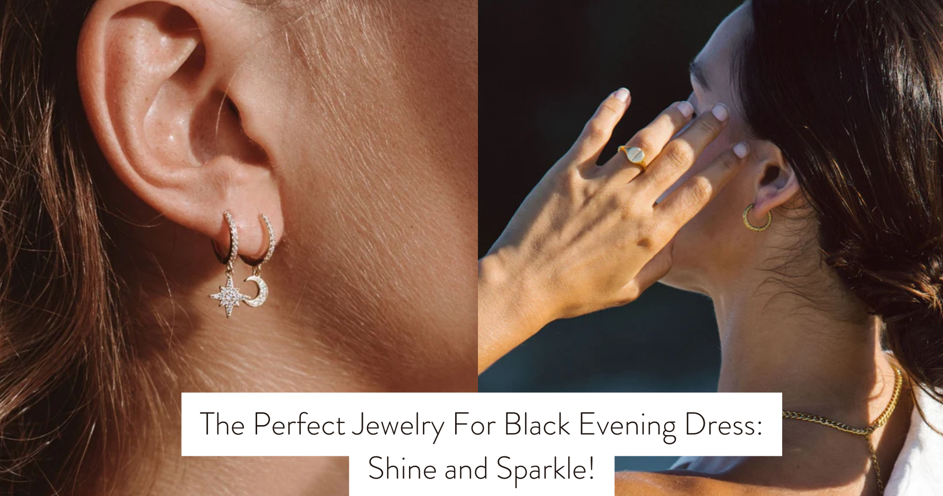 jewelry for black evening dress
