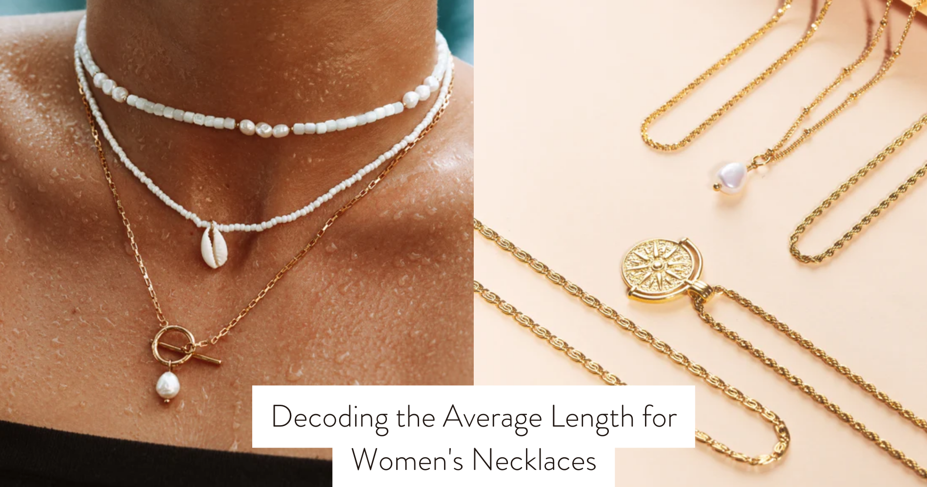 average length of women's necklace