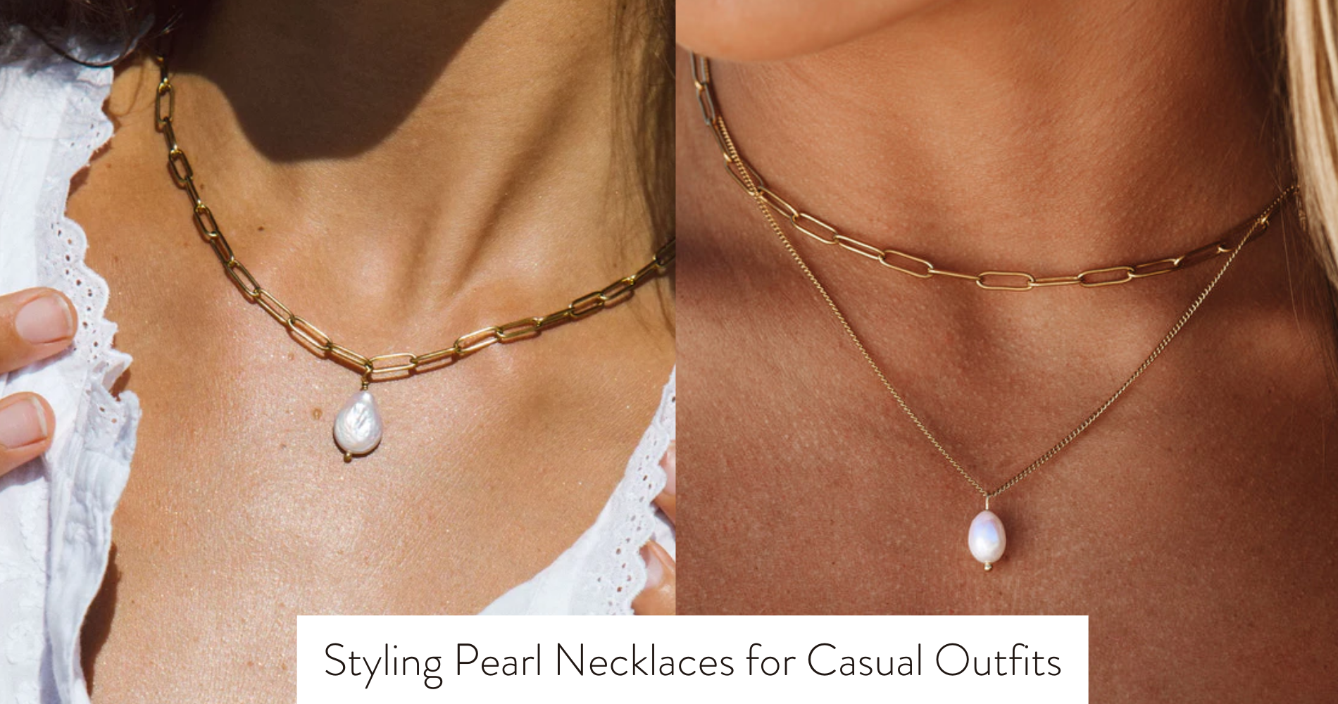 casual outfits with pearl necklace