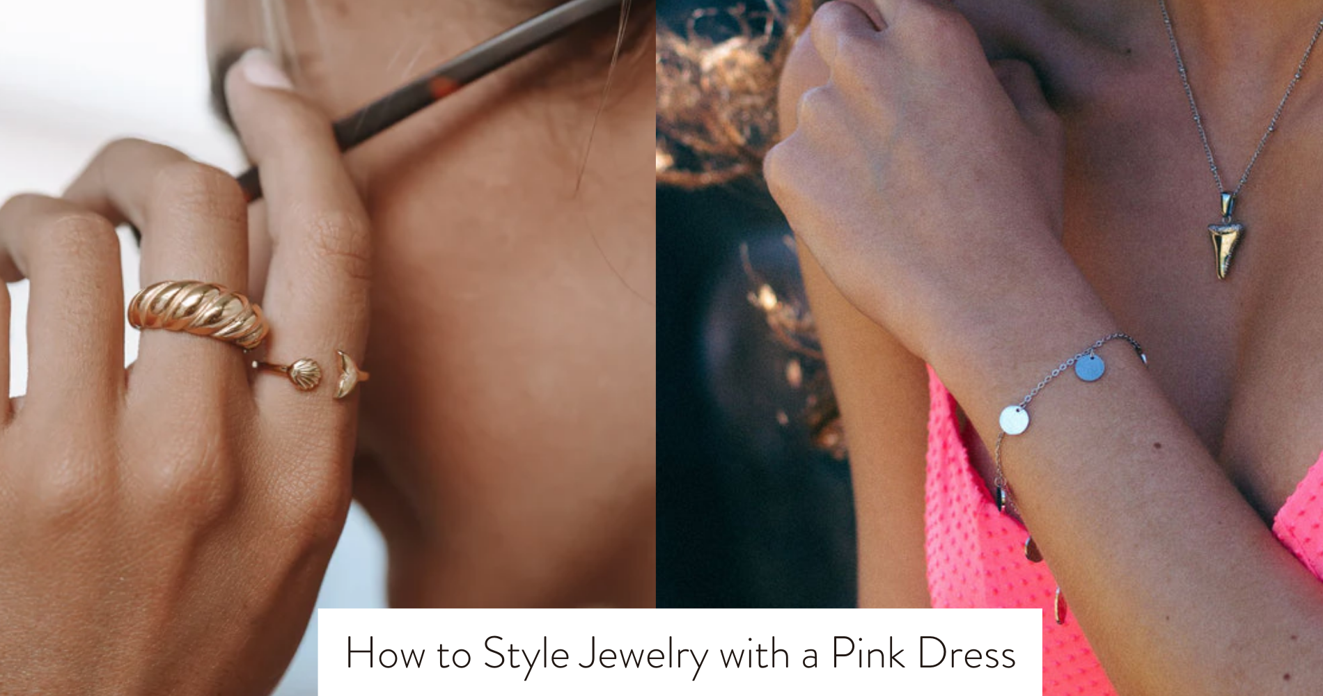 what jewelry to wear with pink dress