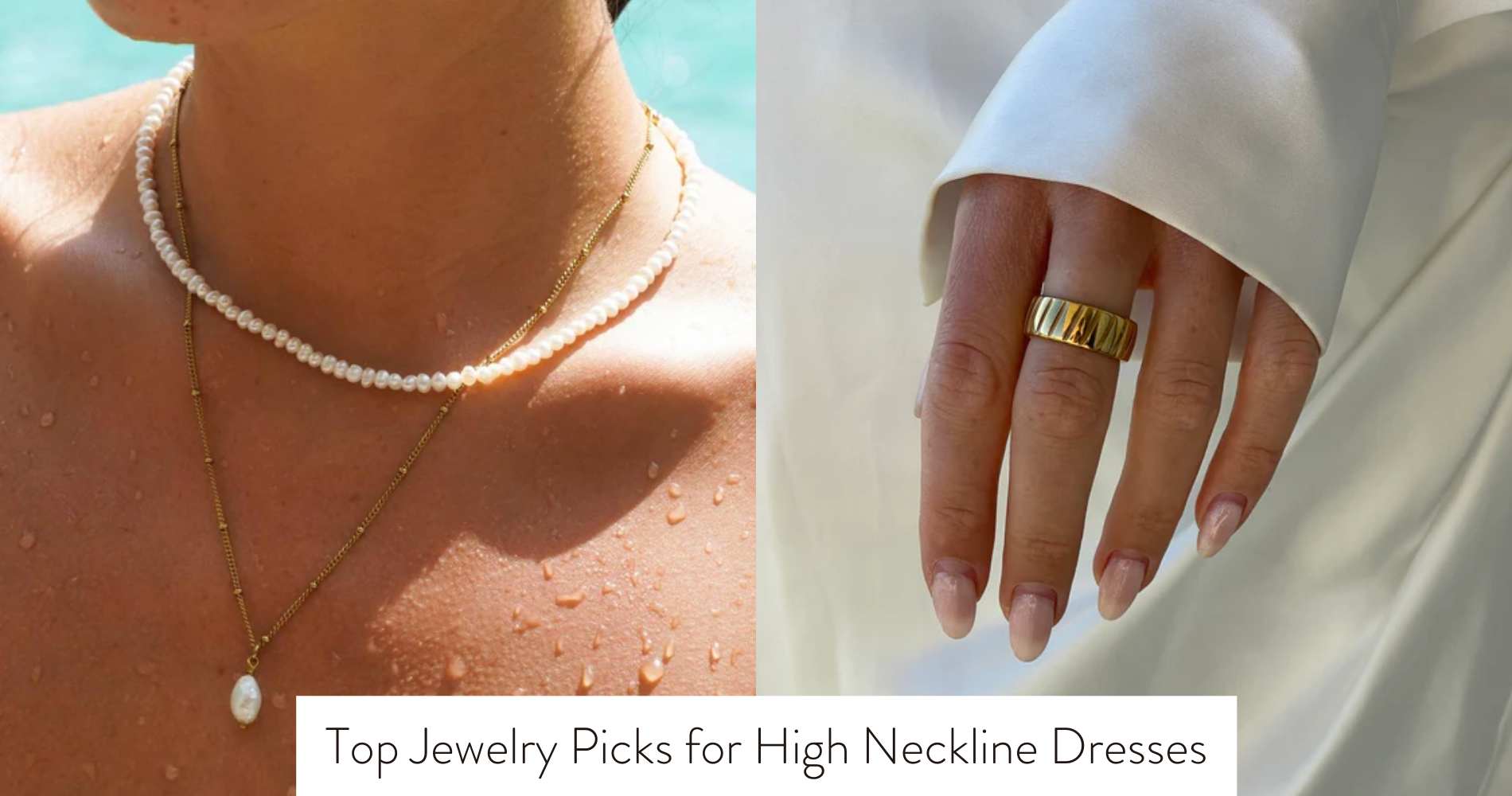 jewelry for high neckline dress