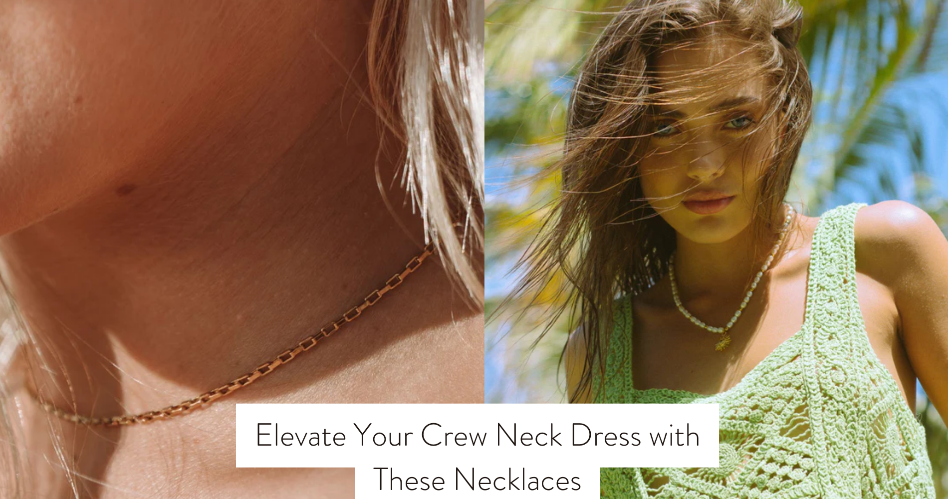 necklace for crew neck dress