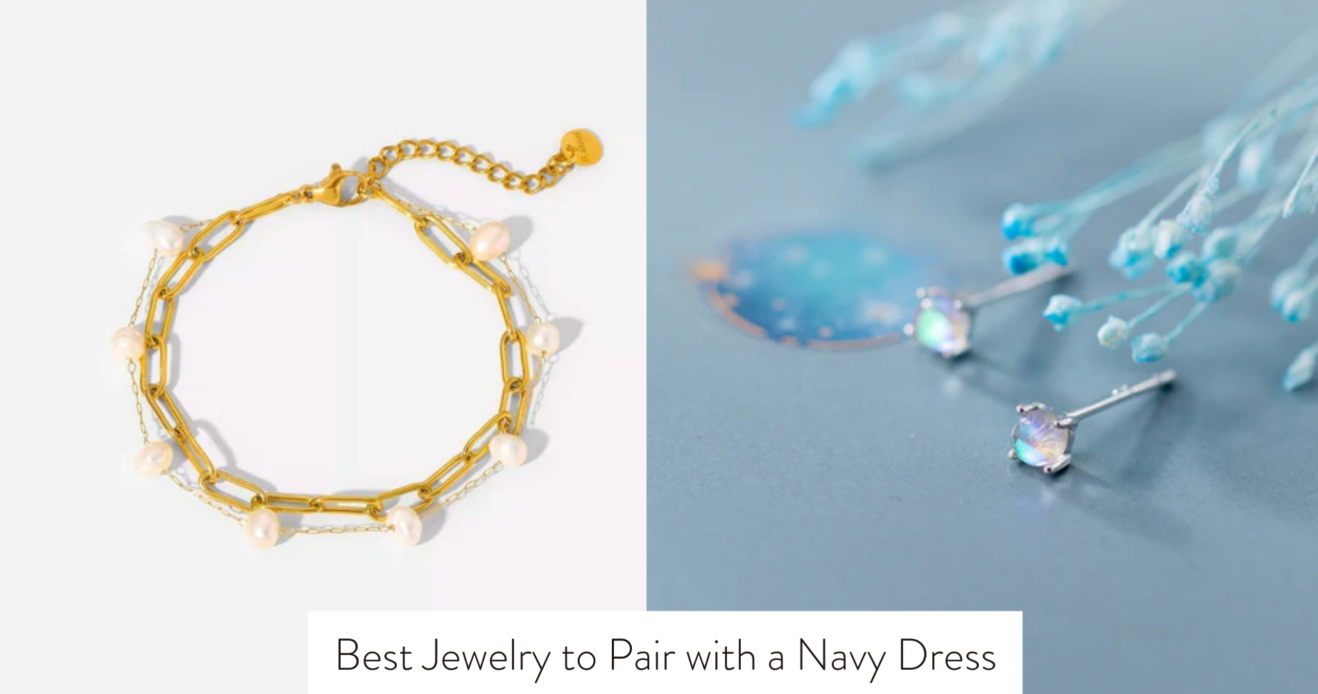 jewelry for navy dress
