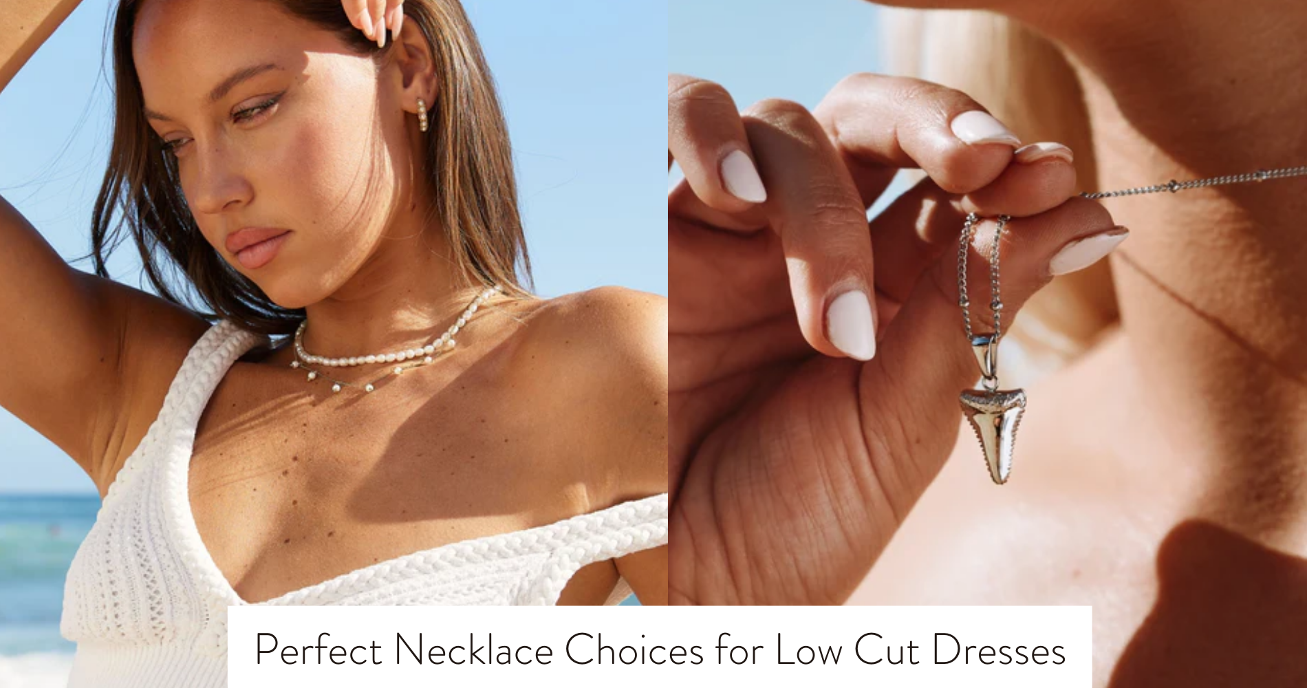 necklace to wear with low cut dress