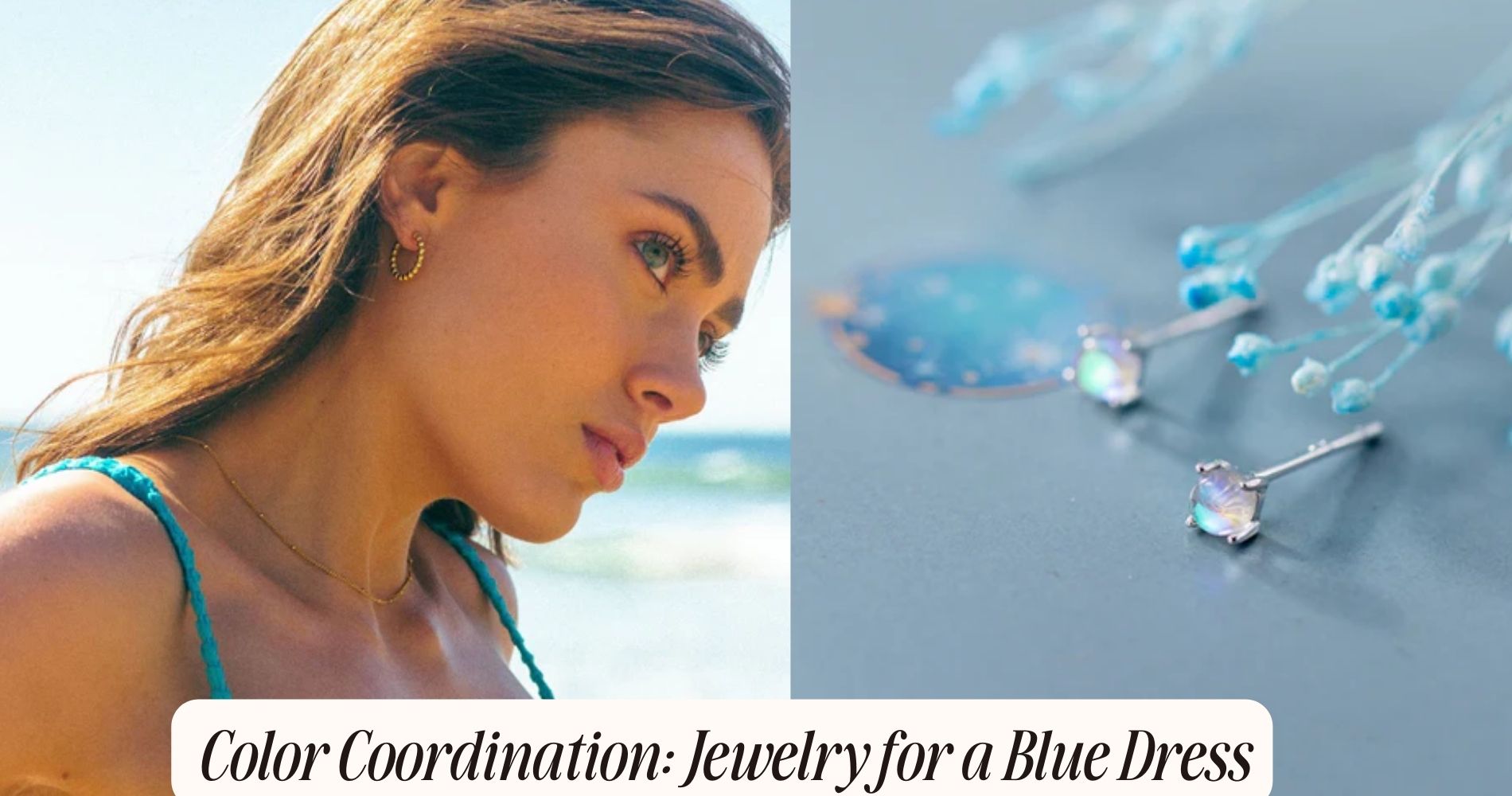 jewelry to wear with blue dress
