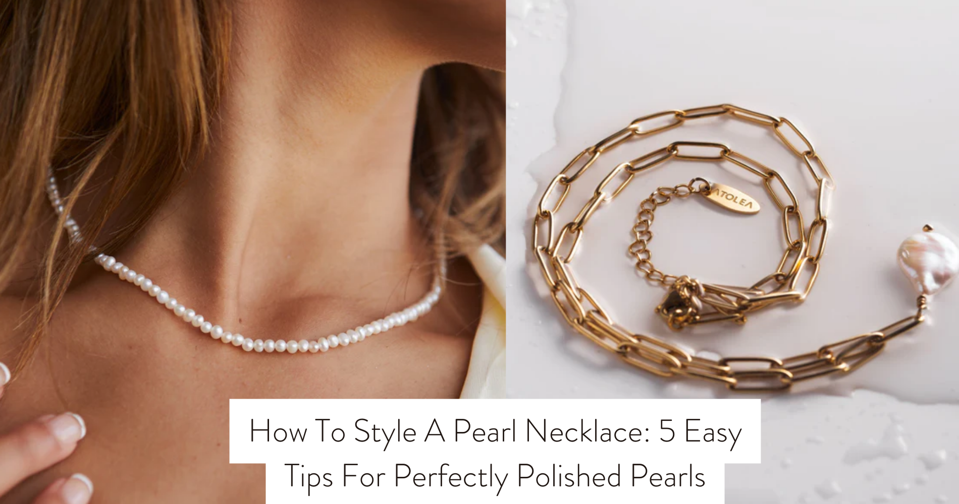 how to style pearl necklace