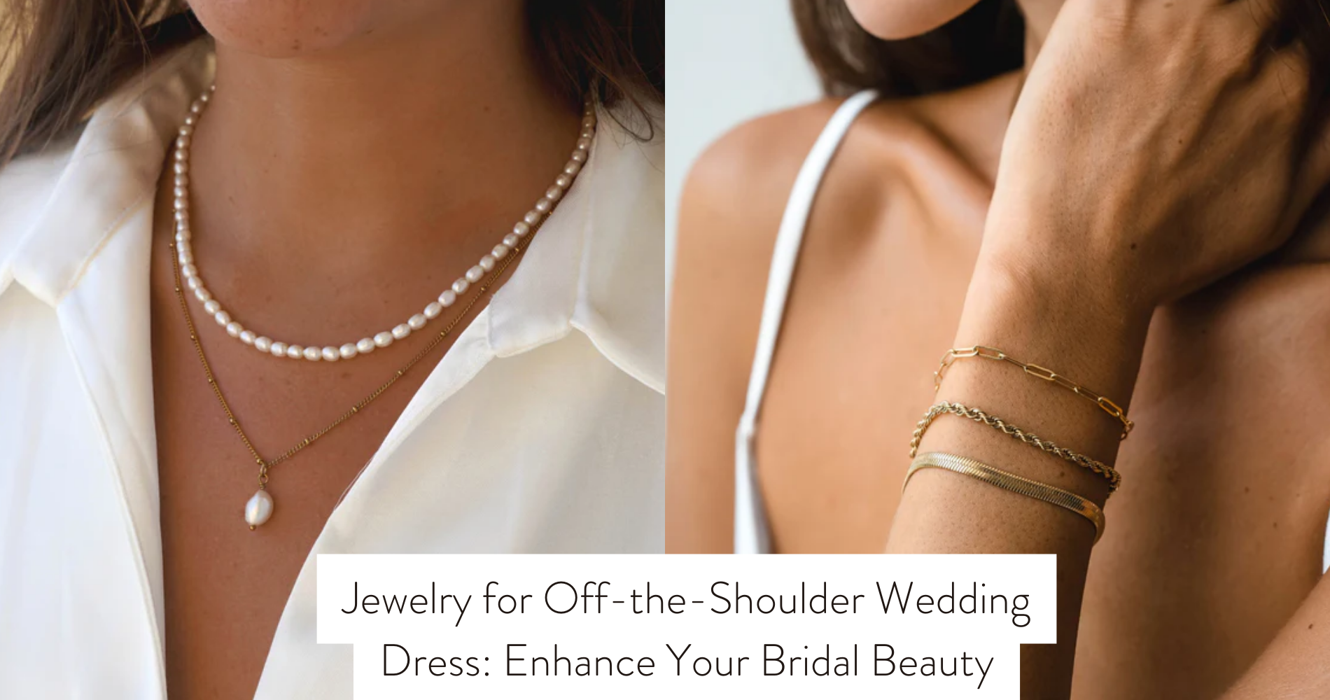 jewelry for off the shoulder wedding dress