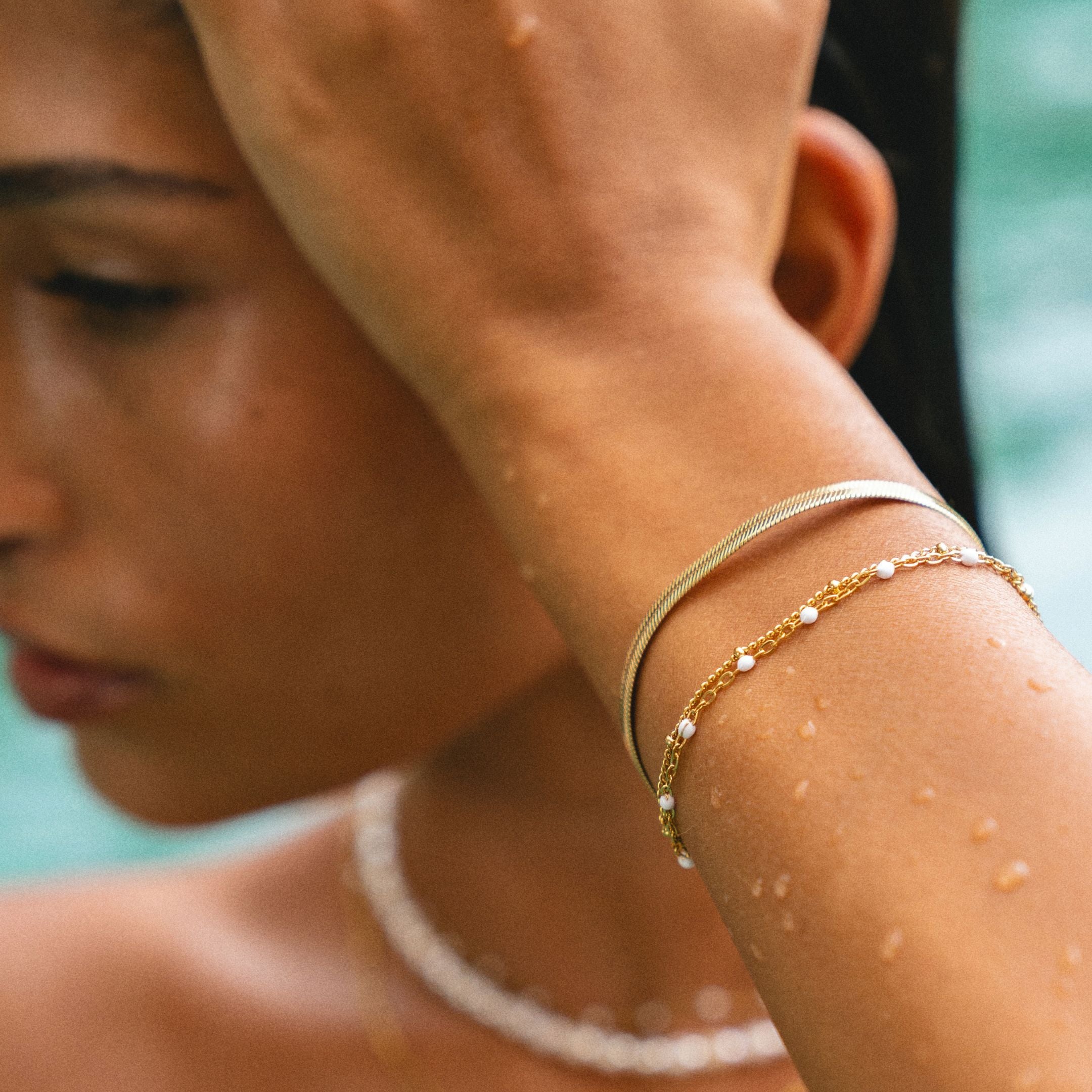 Double White Bracelet