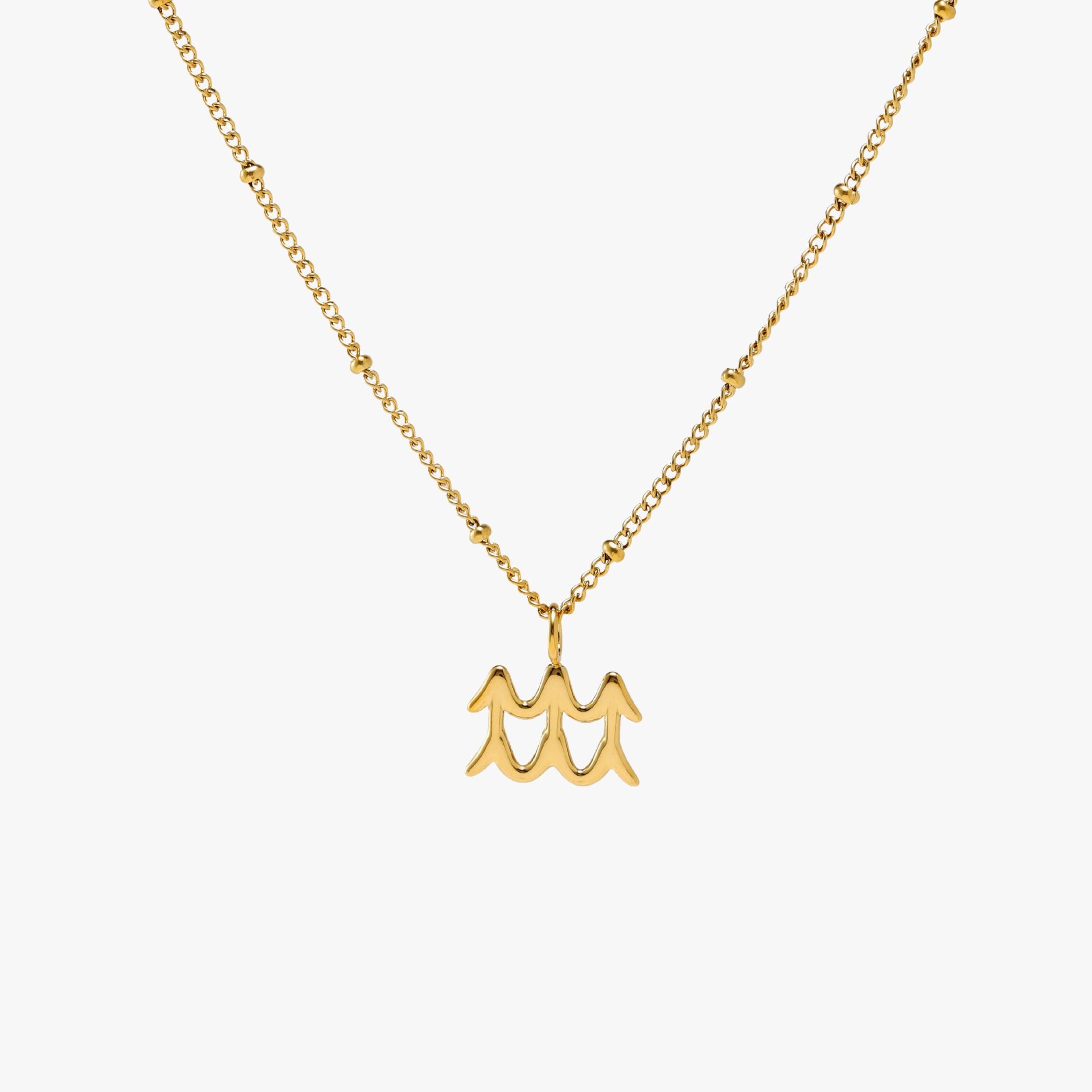 Gold Aquarius Necklace