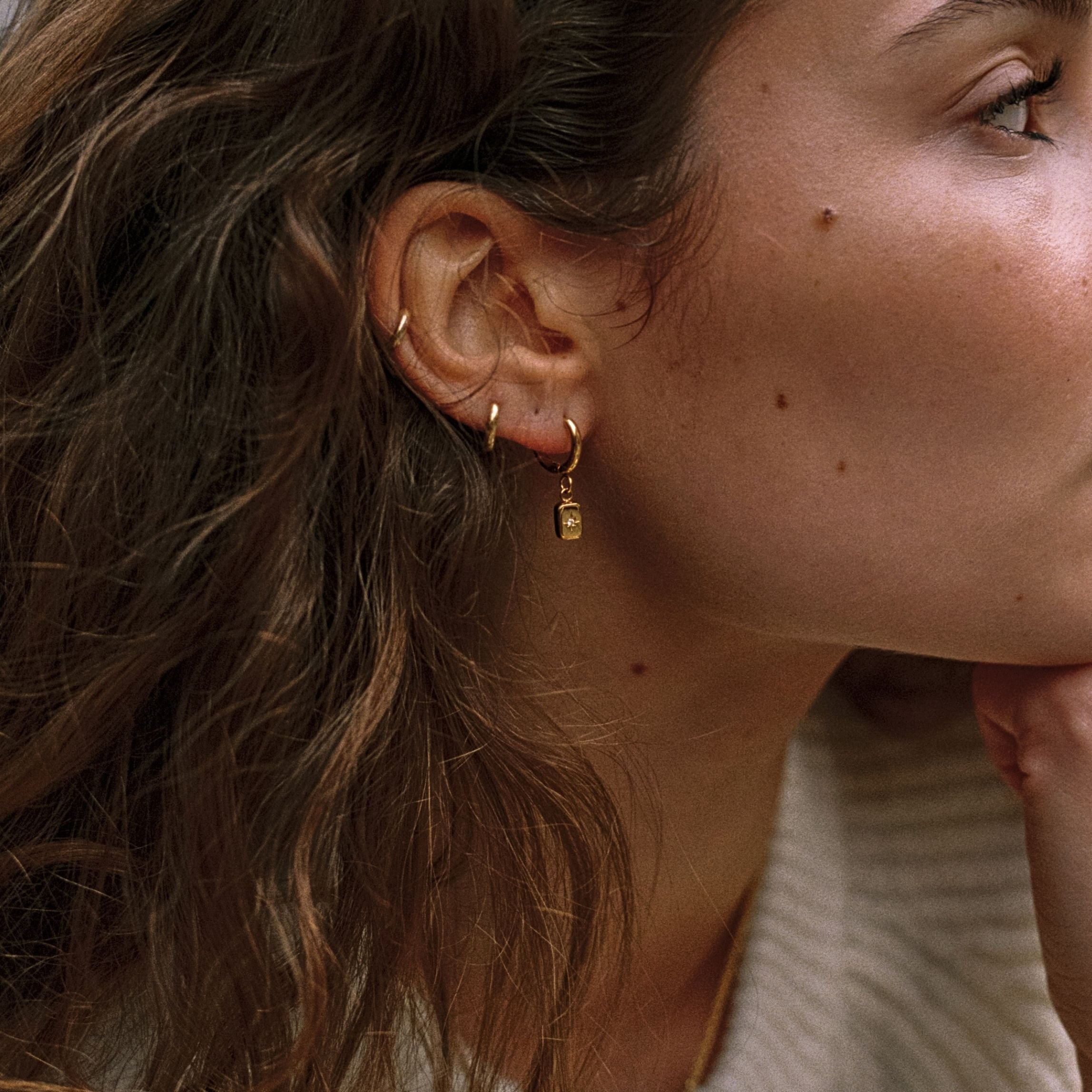 Gold Celestial Hoops