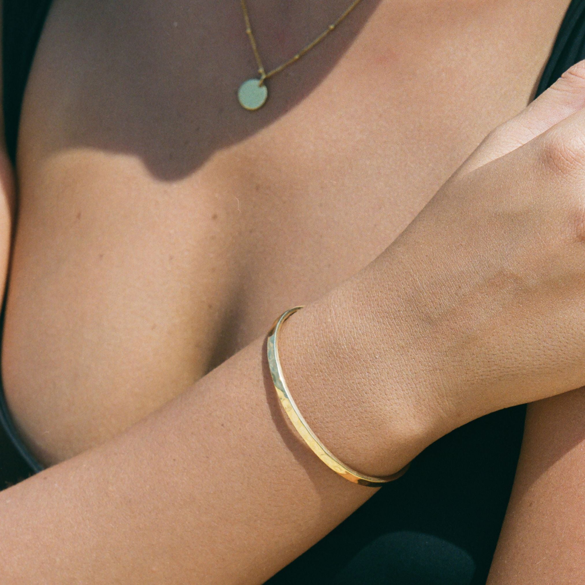 gold cuff woman