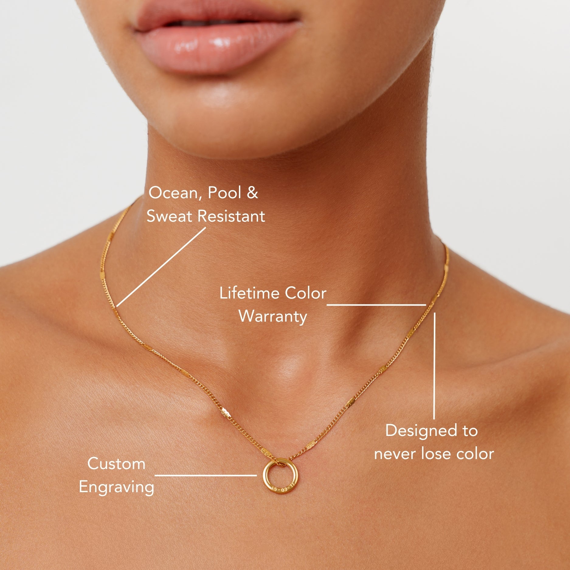 Gold Ring Necklace