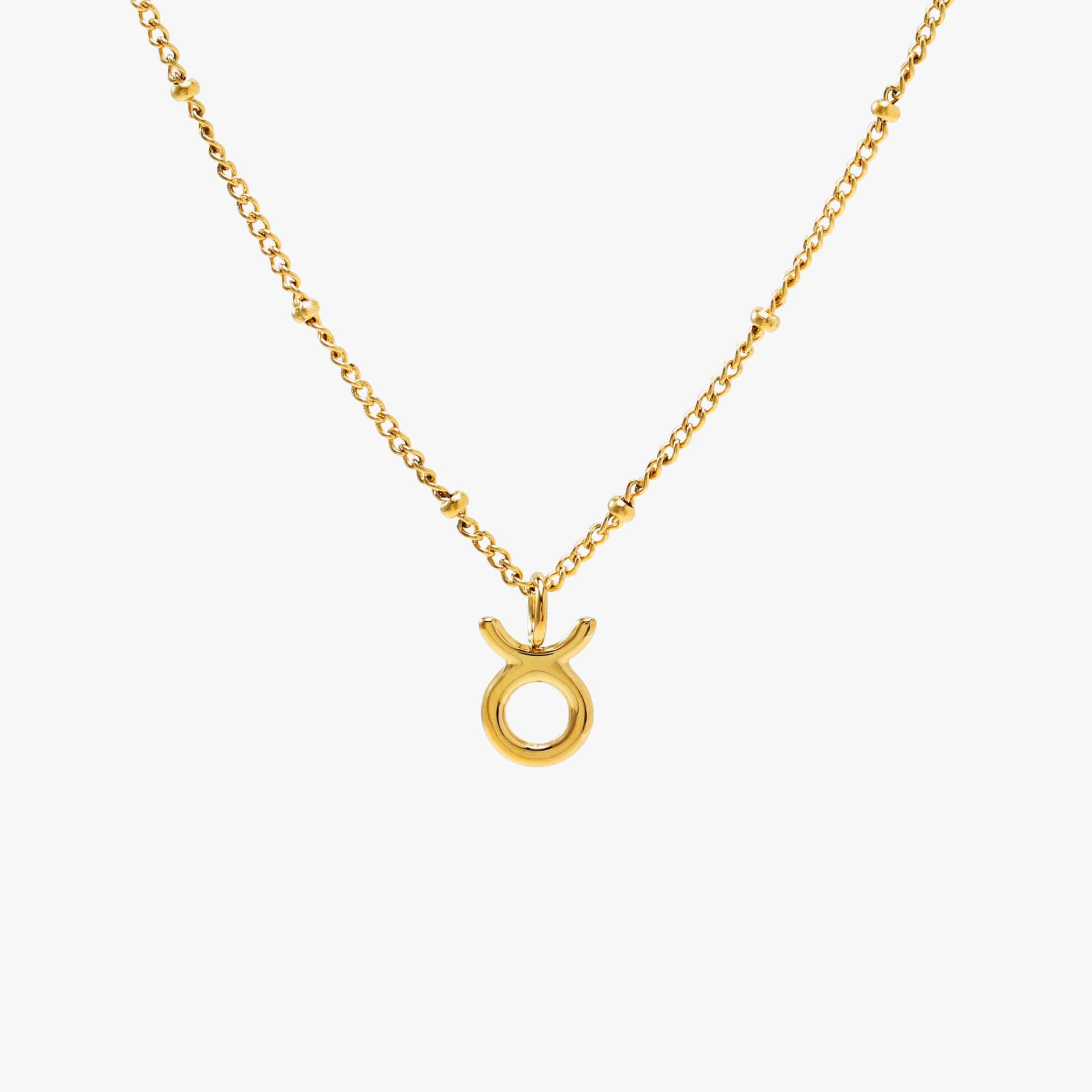 Gold Taurus Necklace