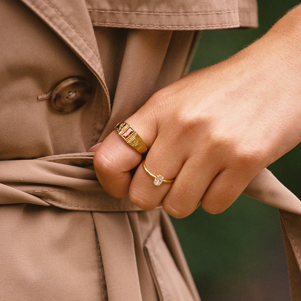Gold Textured Ring