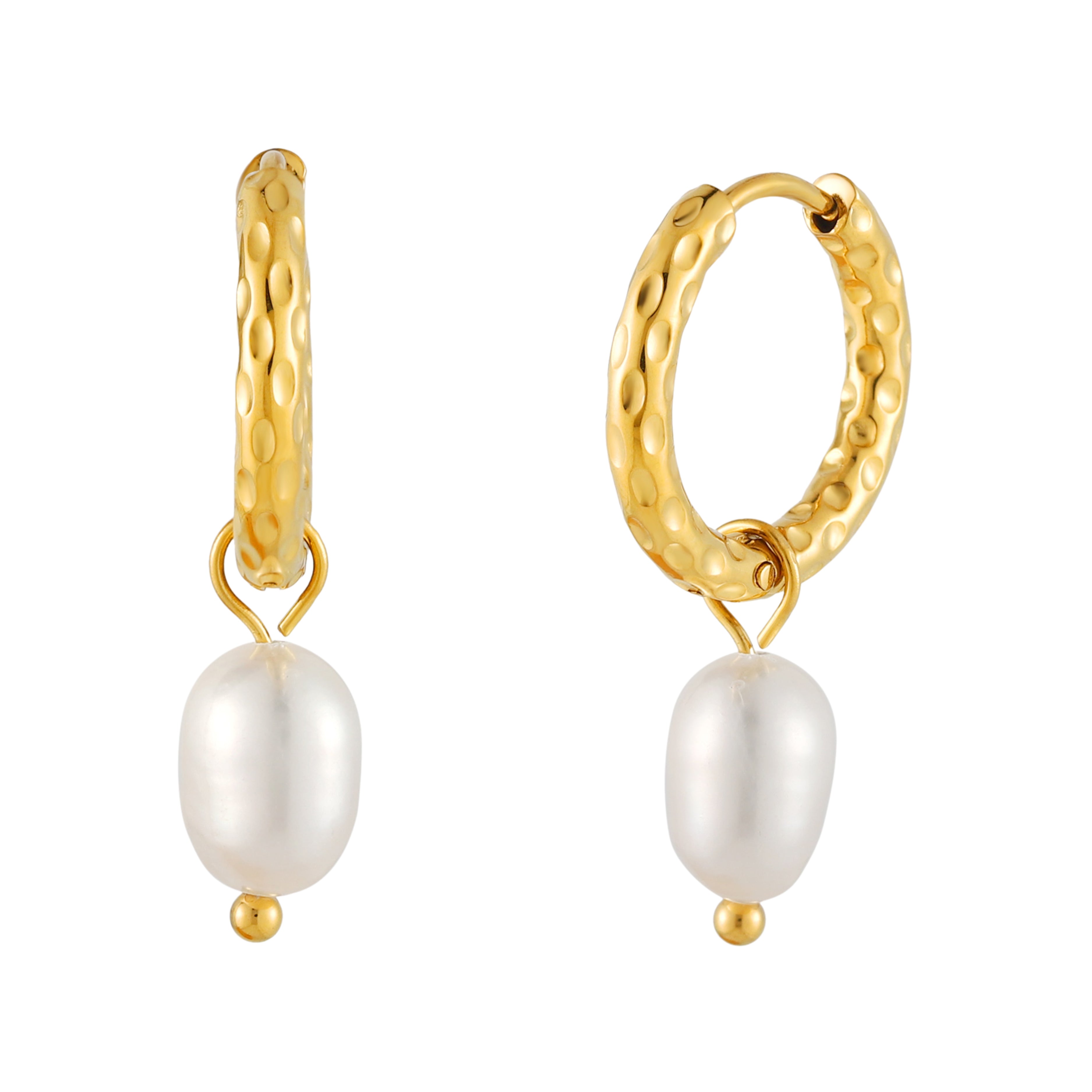 Golden Hammered Earrings