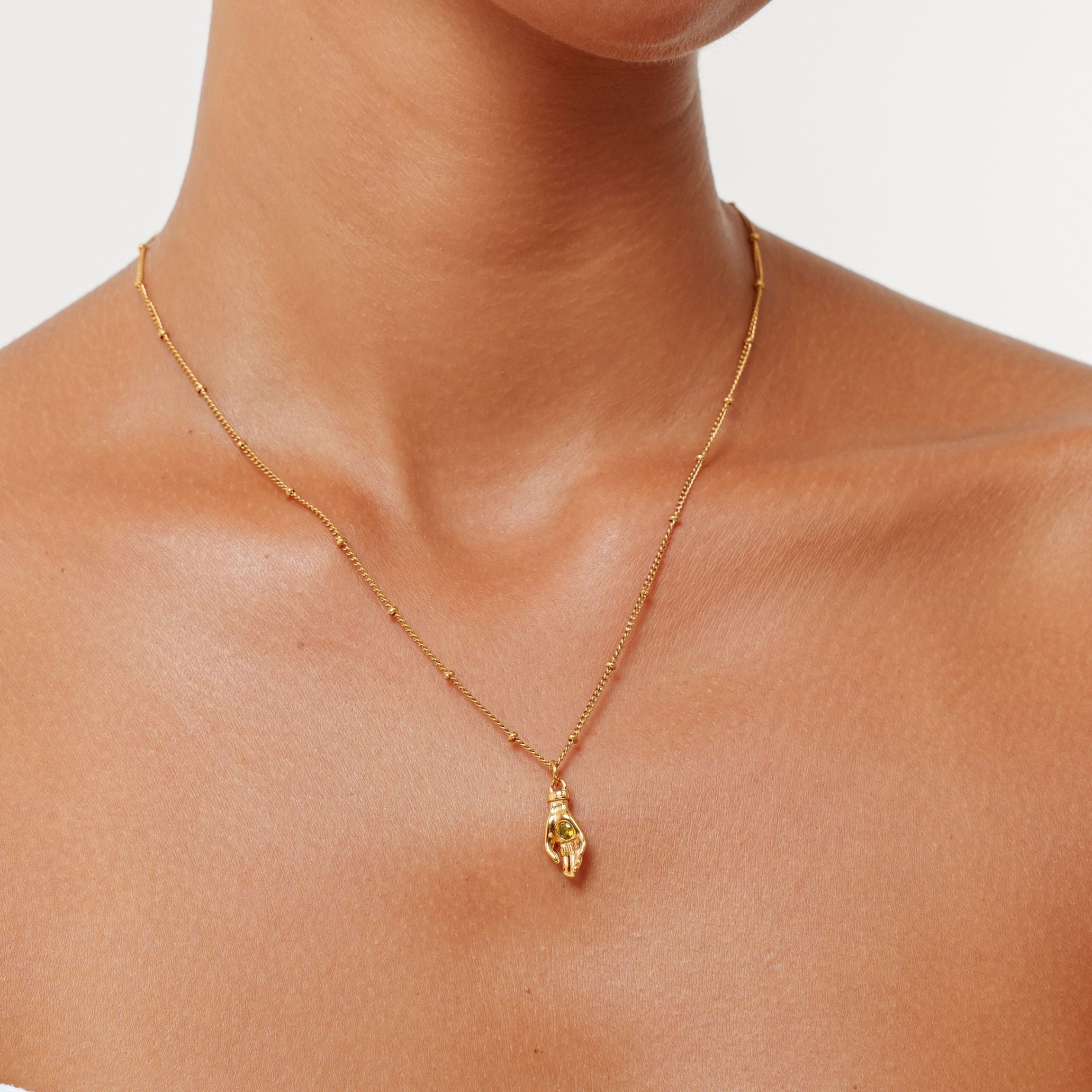 Hand Necklace Charm