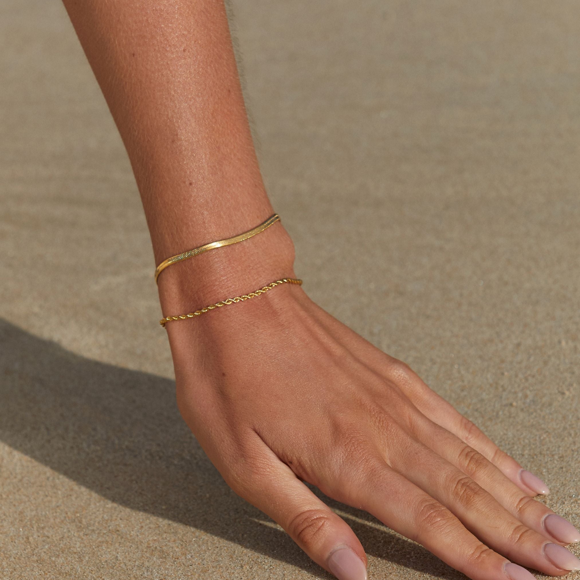 Layered gold bracelet