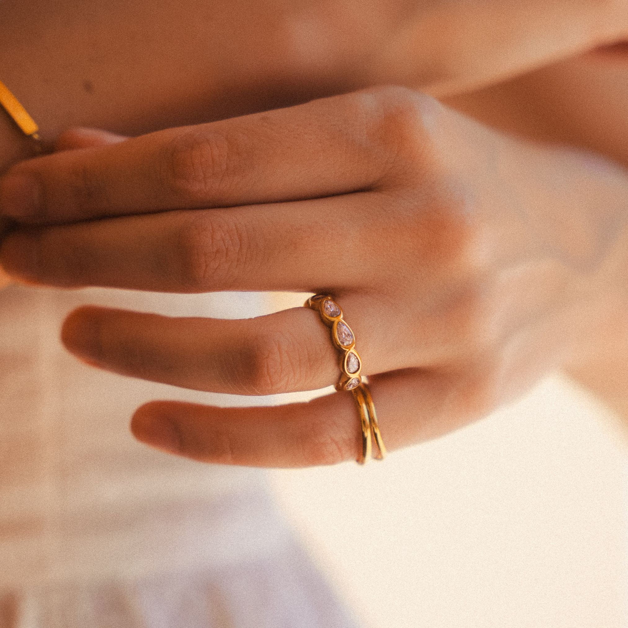 Pink Stones Ring