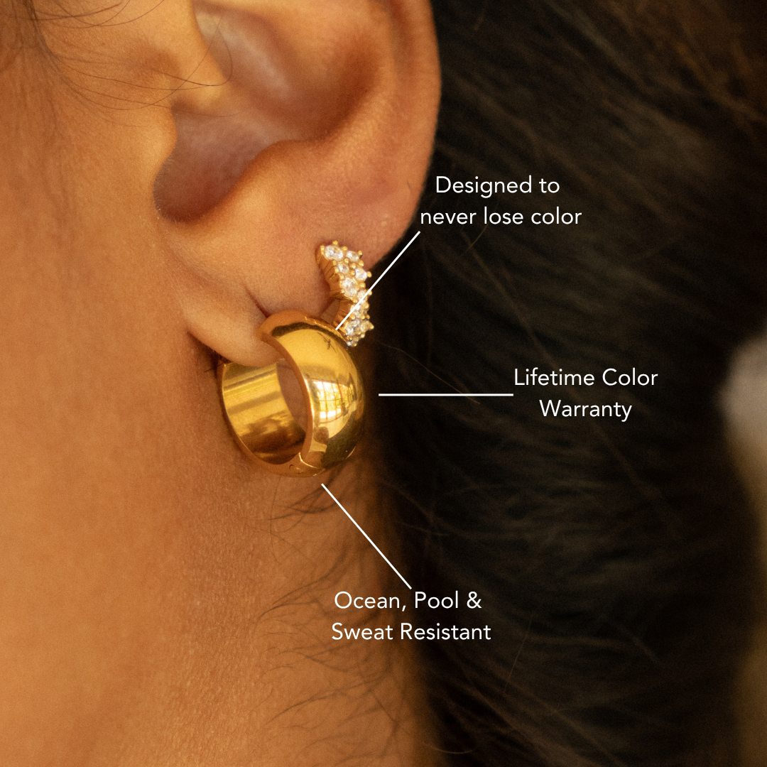 Polished Thick Hoops