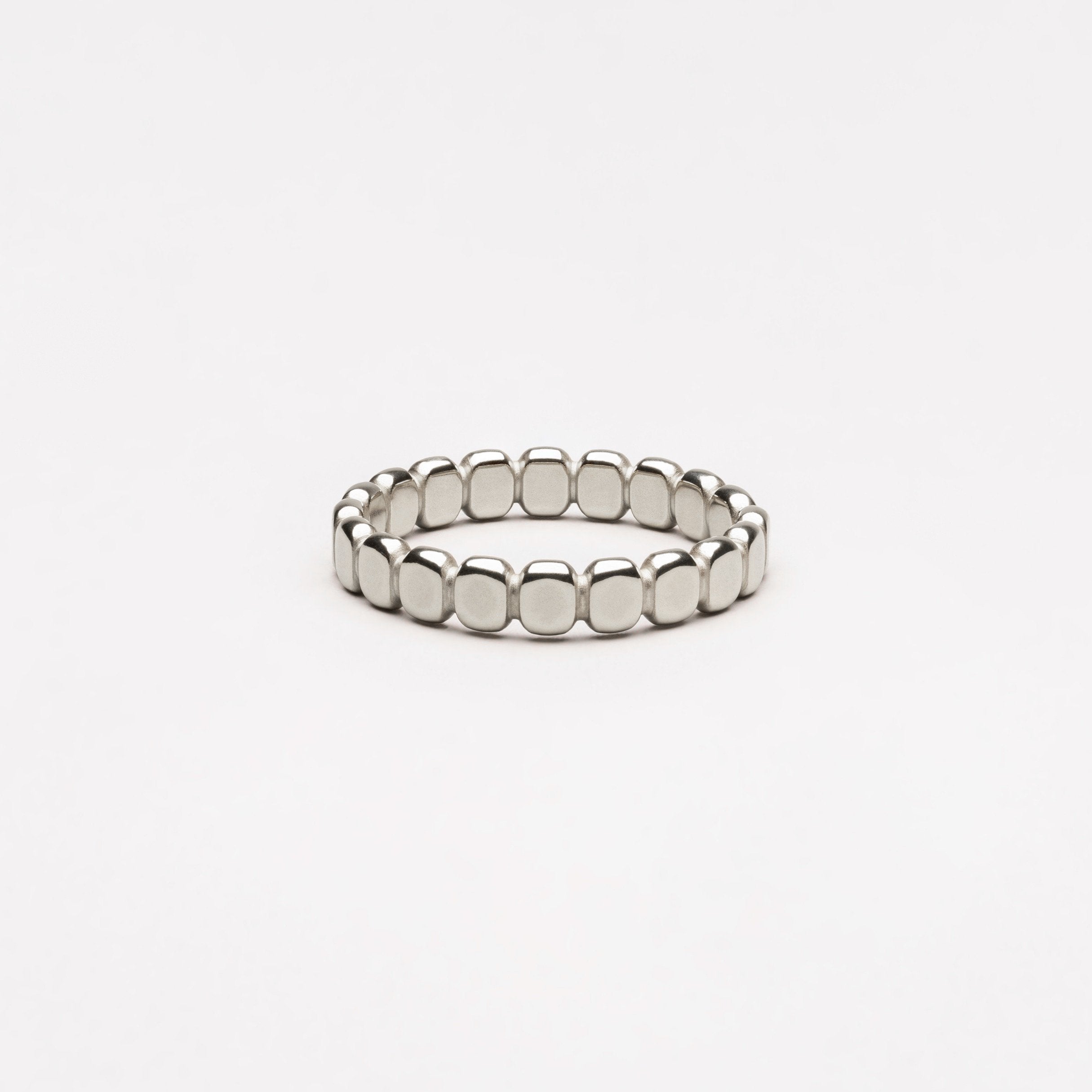 Silver Beaded Ring