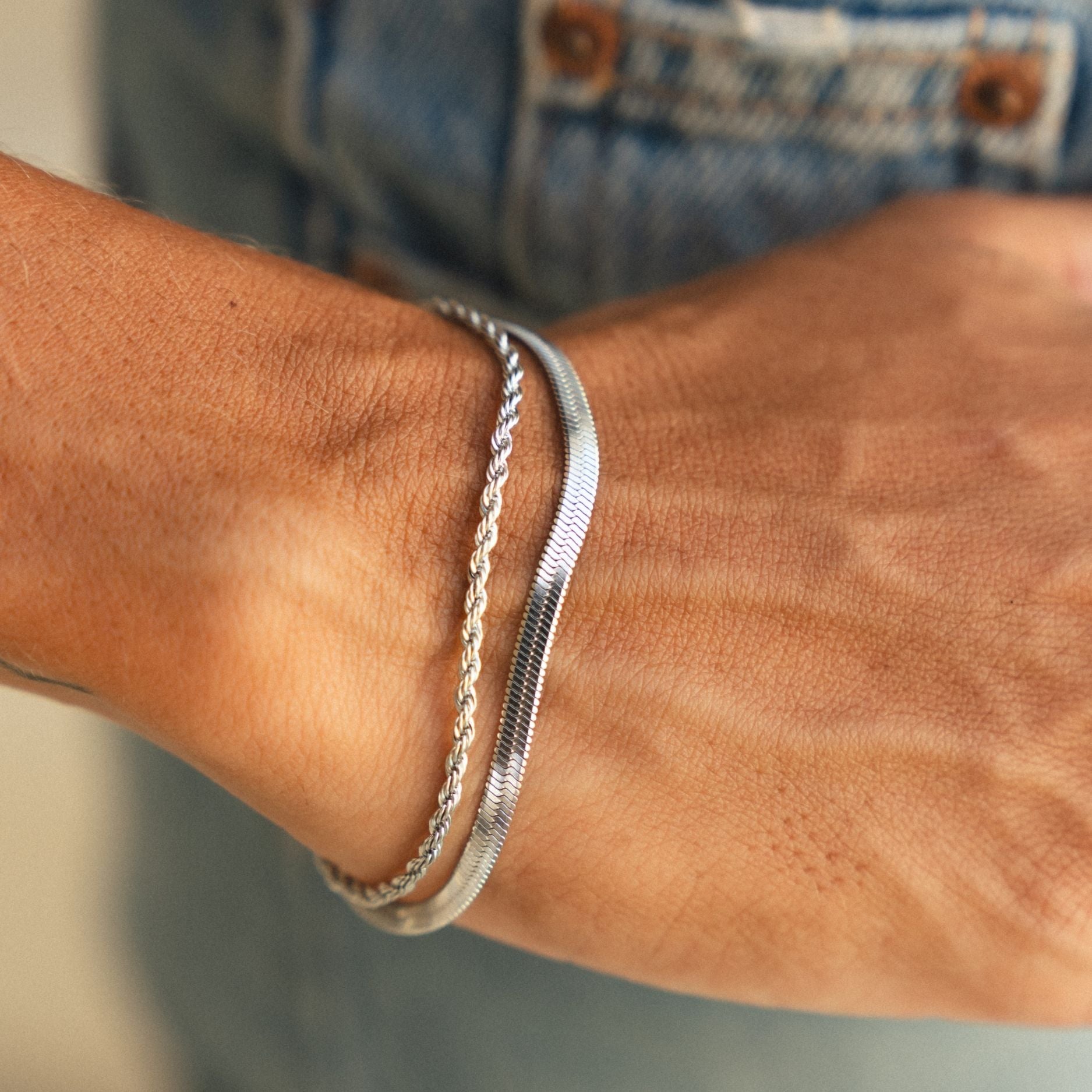 Silver Layered Bracelet