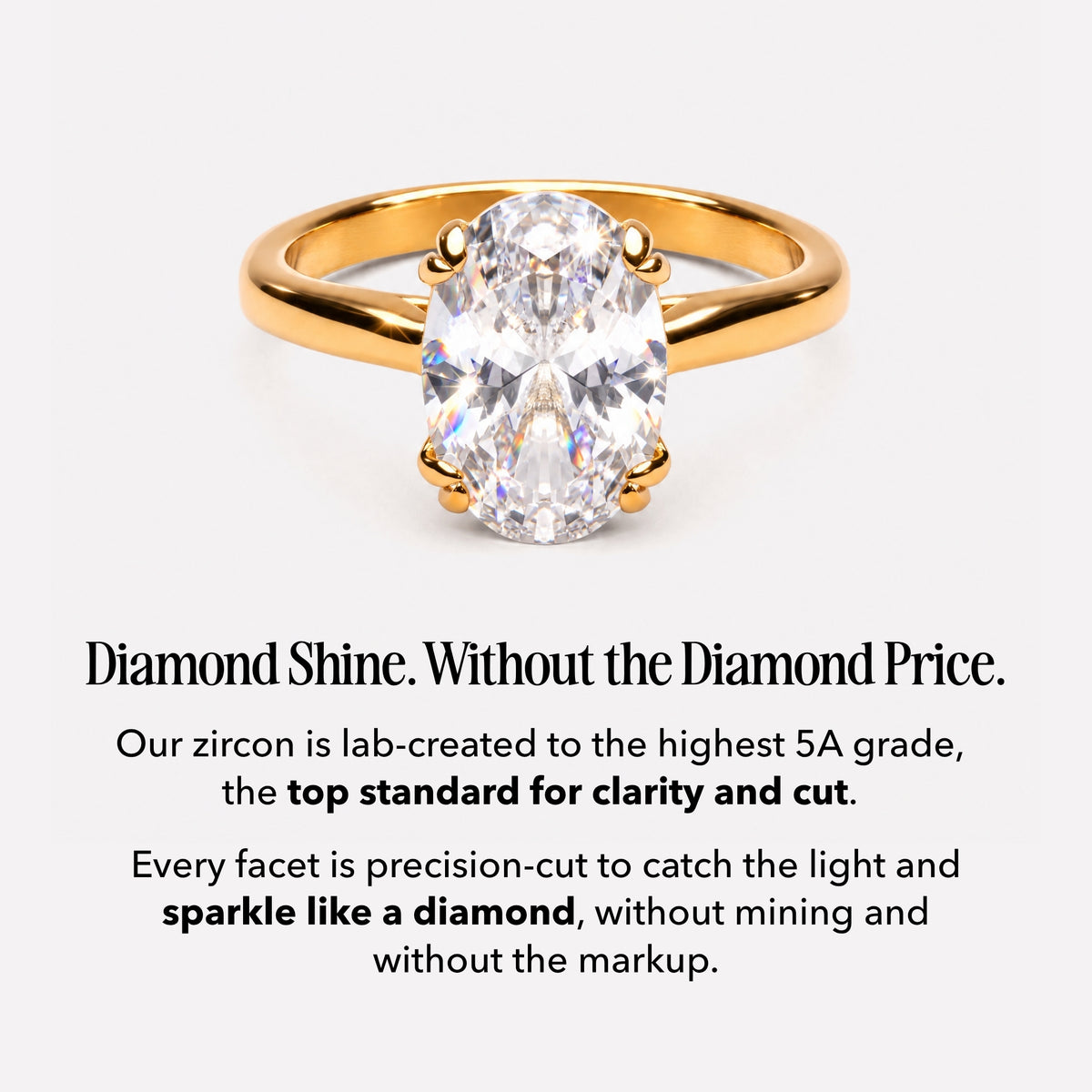 Waterproof Solitaire Ring