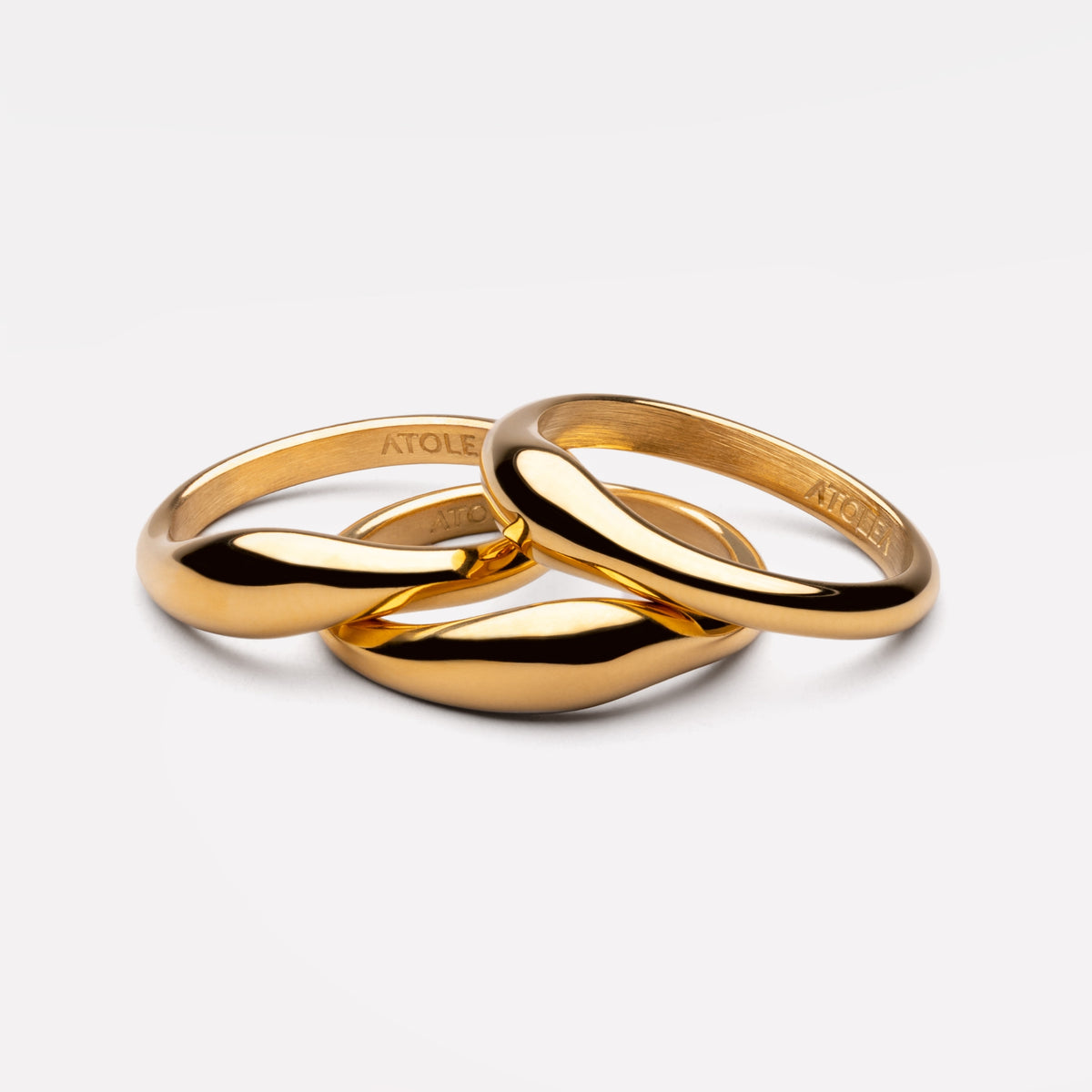 Wavy Trio Ring Set