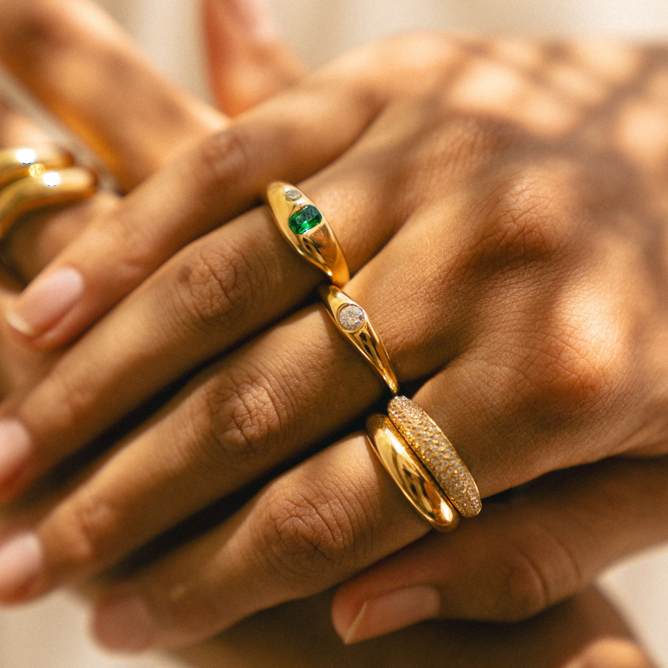 White Stone Ring