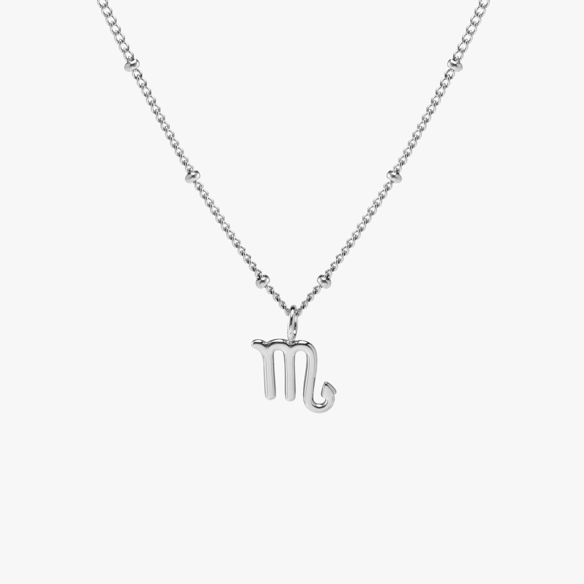 Zodiac Necklace Scorpio Silver