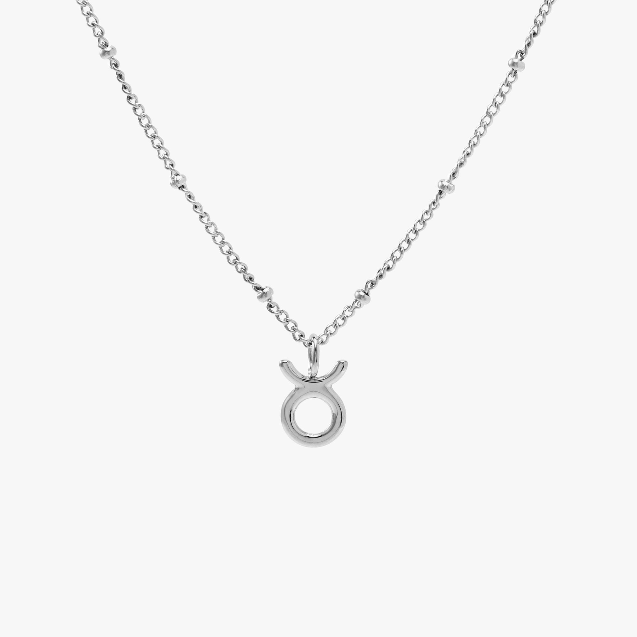 Zodiac Necklace Taurus Silver
