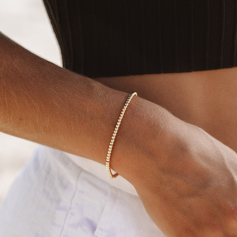 Gold beads bracelet