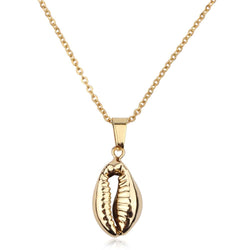 Gold Cowrie Necklace-Atolea Jewelry