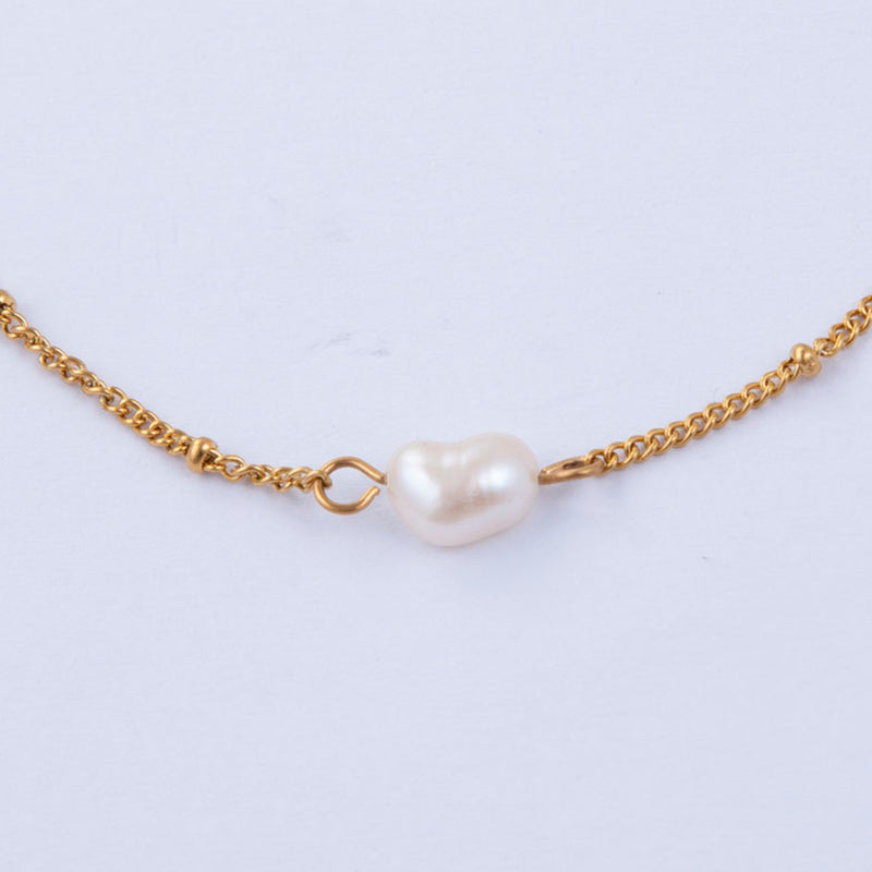 Gold Keshi Pearl Bracelet