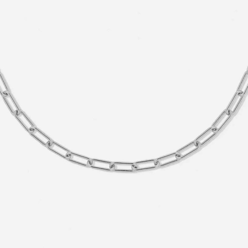 Silver Paperclip Necklace